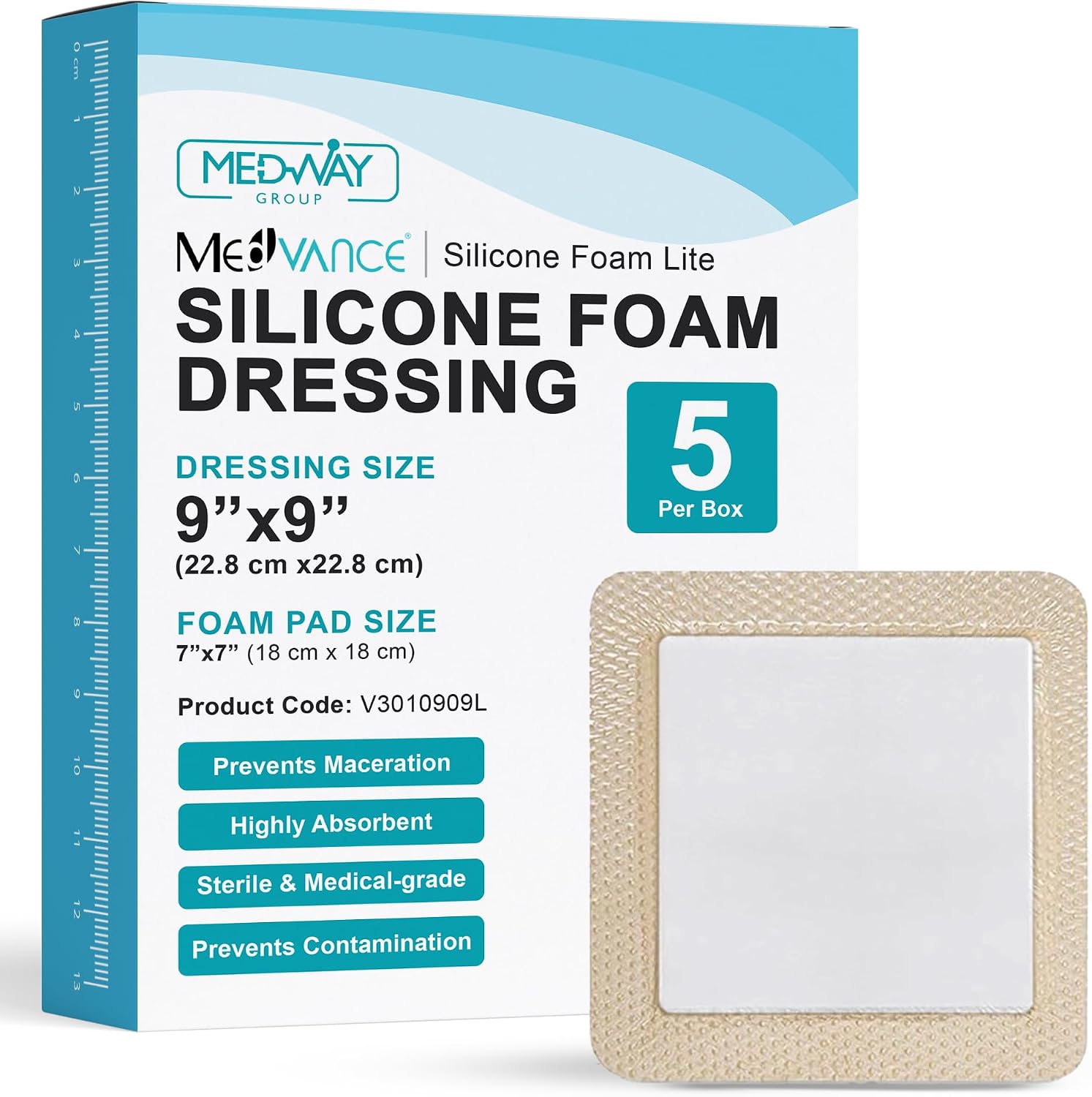 Detalle de MedVance Silicone Foam Dressing 9"x9