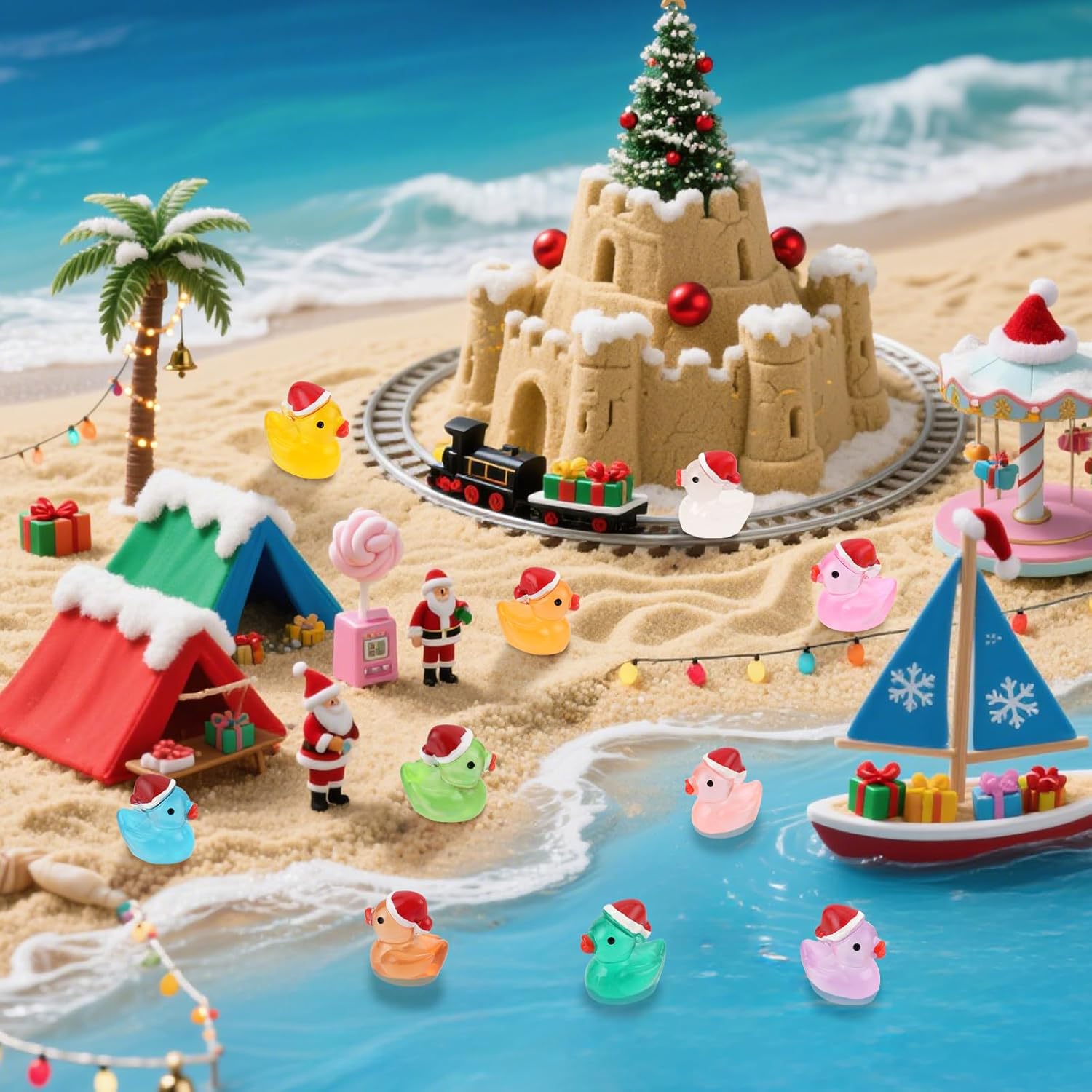 Thumbnail 4 de Luminous Mini Resin Ducks 100 pcs - Glow Party Favors 🐥