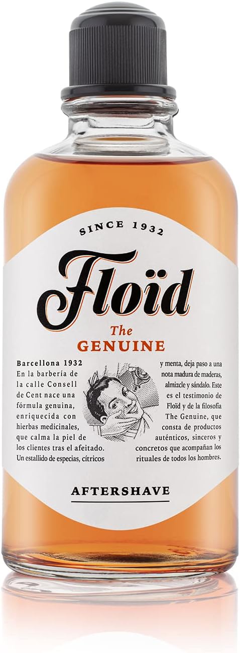 Floïd The Genuine Aftershave Lotion (400 ml) – Erfrischende Rasurpflege mit Menthol