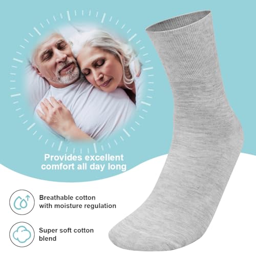 Detalle de Aomig Calcetines Diabéticos 6 Pares Sin Costuras: Verano, Finos, Algodón para Hombre y Mujer