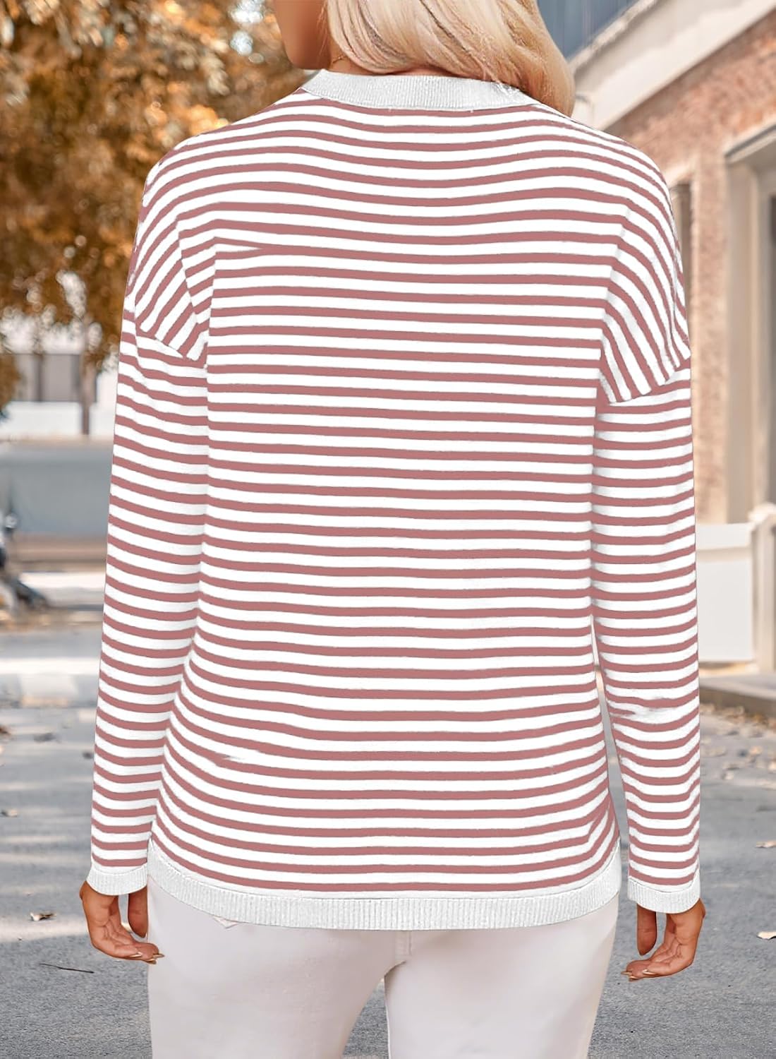Thumbnail 3 de Cuptacc Pullover Damen Gestreiftes Sweatshirt