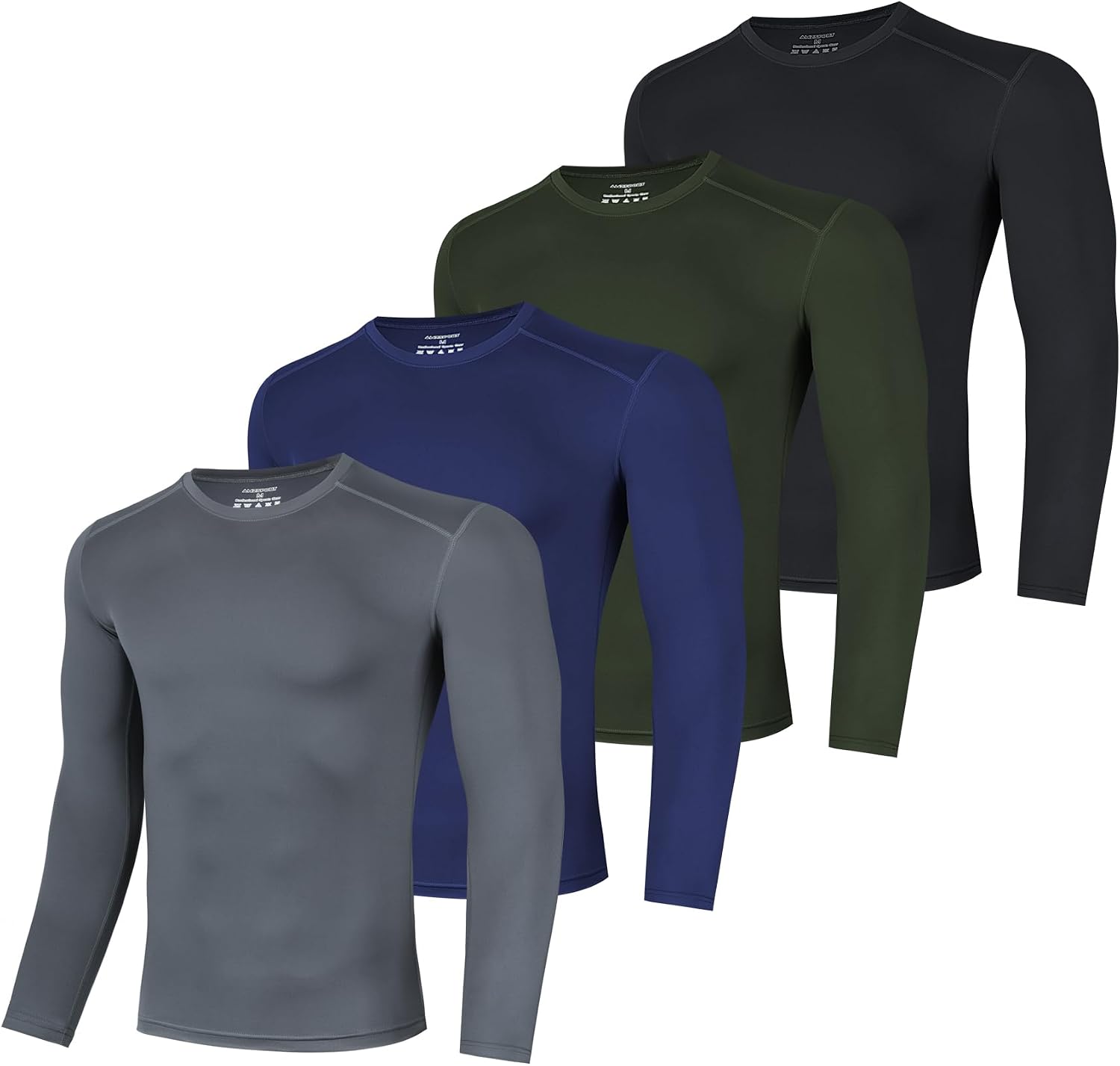 Detalle de AMZSPORT Maglia Compressione Uomo 2 pezzi 🏋