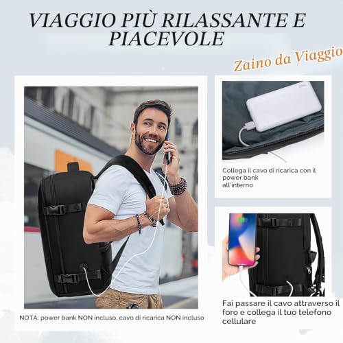 Thumbnail 3 de VMIKIV Zaino Easyjet 45x36x20 – Zaino da viaggio per cabina, antifurto