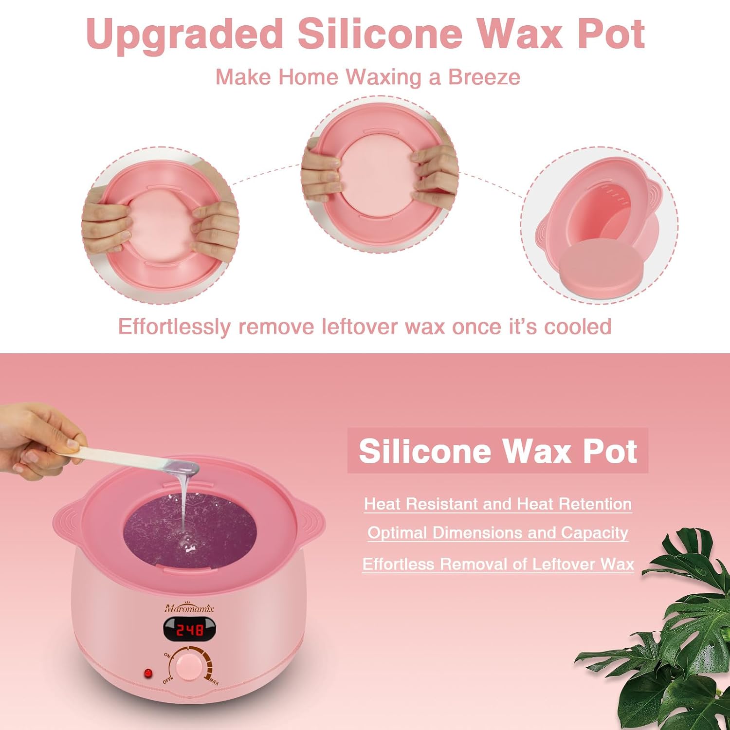 Thumbnail 6 de Waxing Kit - Digital Wax Warmer with Hard Wax Beads & Silicone Pot for Home Hair Removal