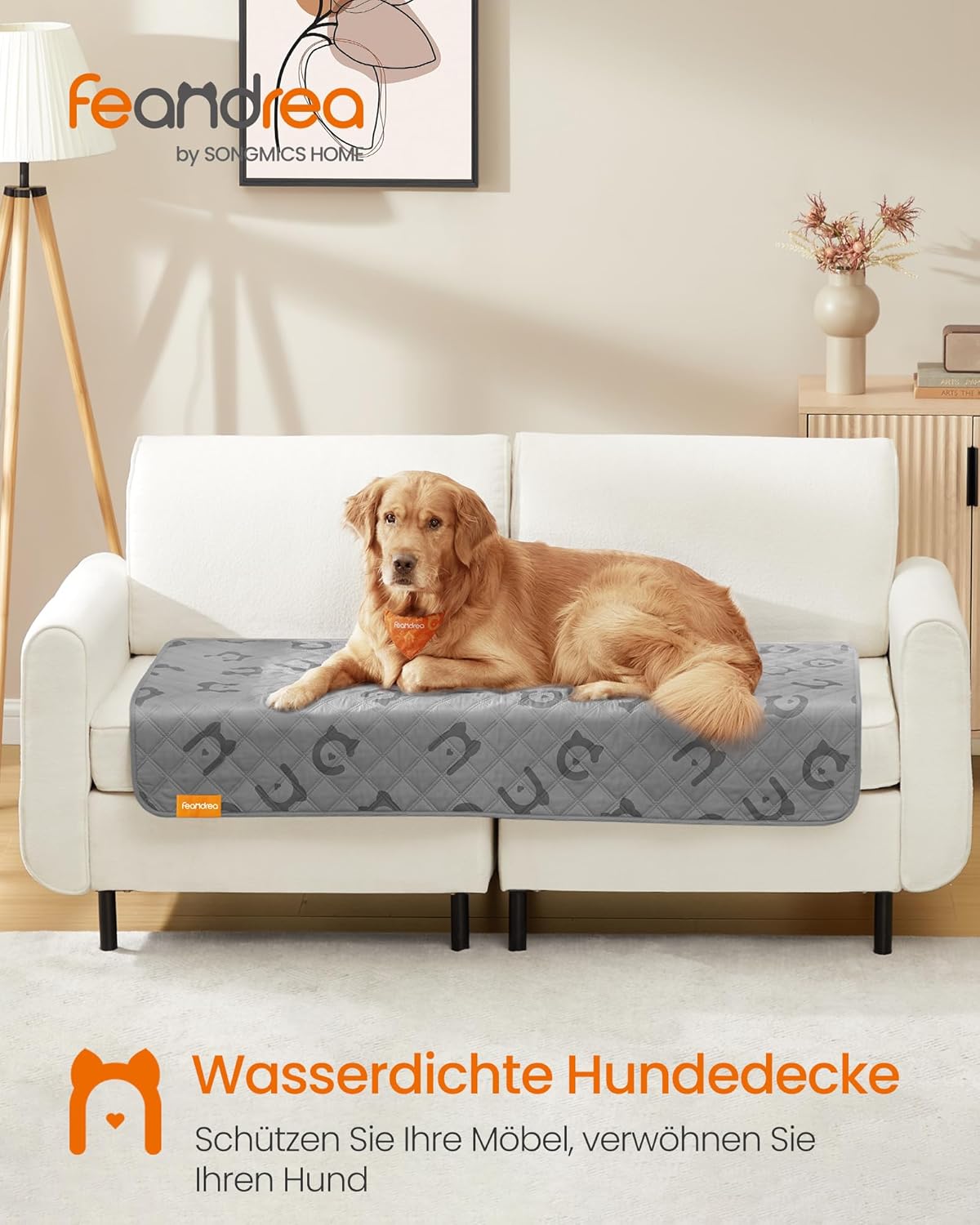 Detalle 2 de Feandrea PPB024GD01 Hundedecke 135 x 76 cm