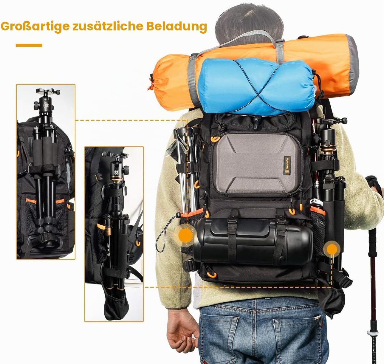Detalle 2 de TARION Kamerarucksack für DSLR bis 15,6 Zoll