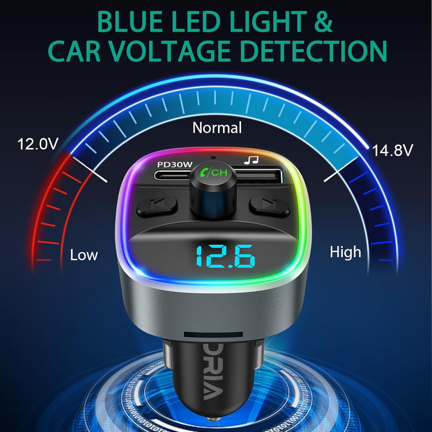 Thumbnail 5 de ORIA 35W Bluetooth 5.3 FM transmitter