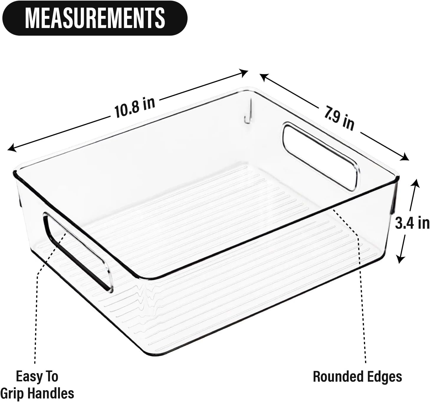 Thumbnail 2 de ShelfShaper Clear Plastic Storage Bins (Pantry, Fridge, Bathroom & More)