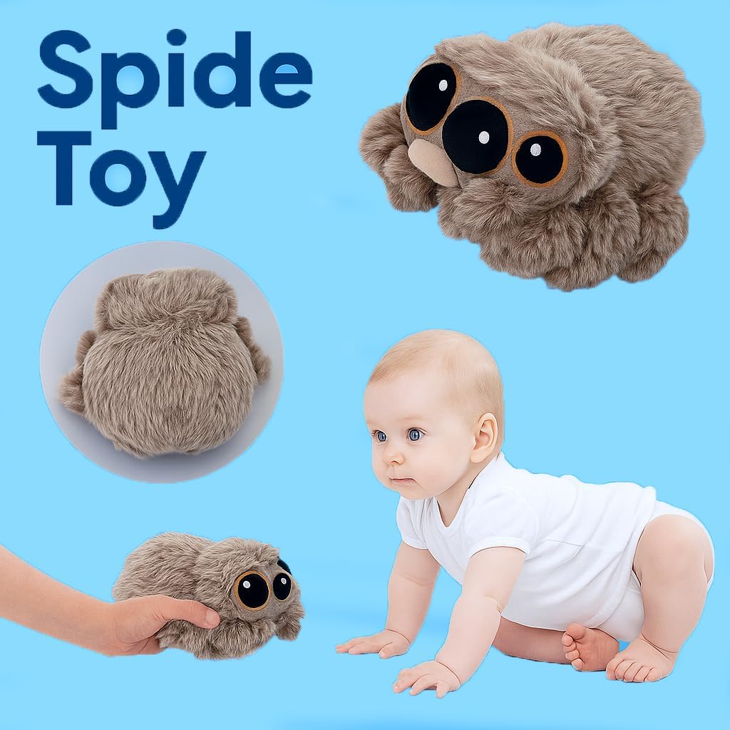 Detalle 2 de YounBeauty Soft Plush Spider Stuffed Animal — 6" Cute & Fuzzy Arachnid Toy