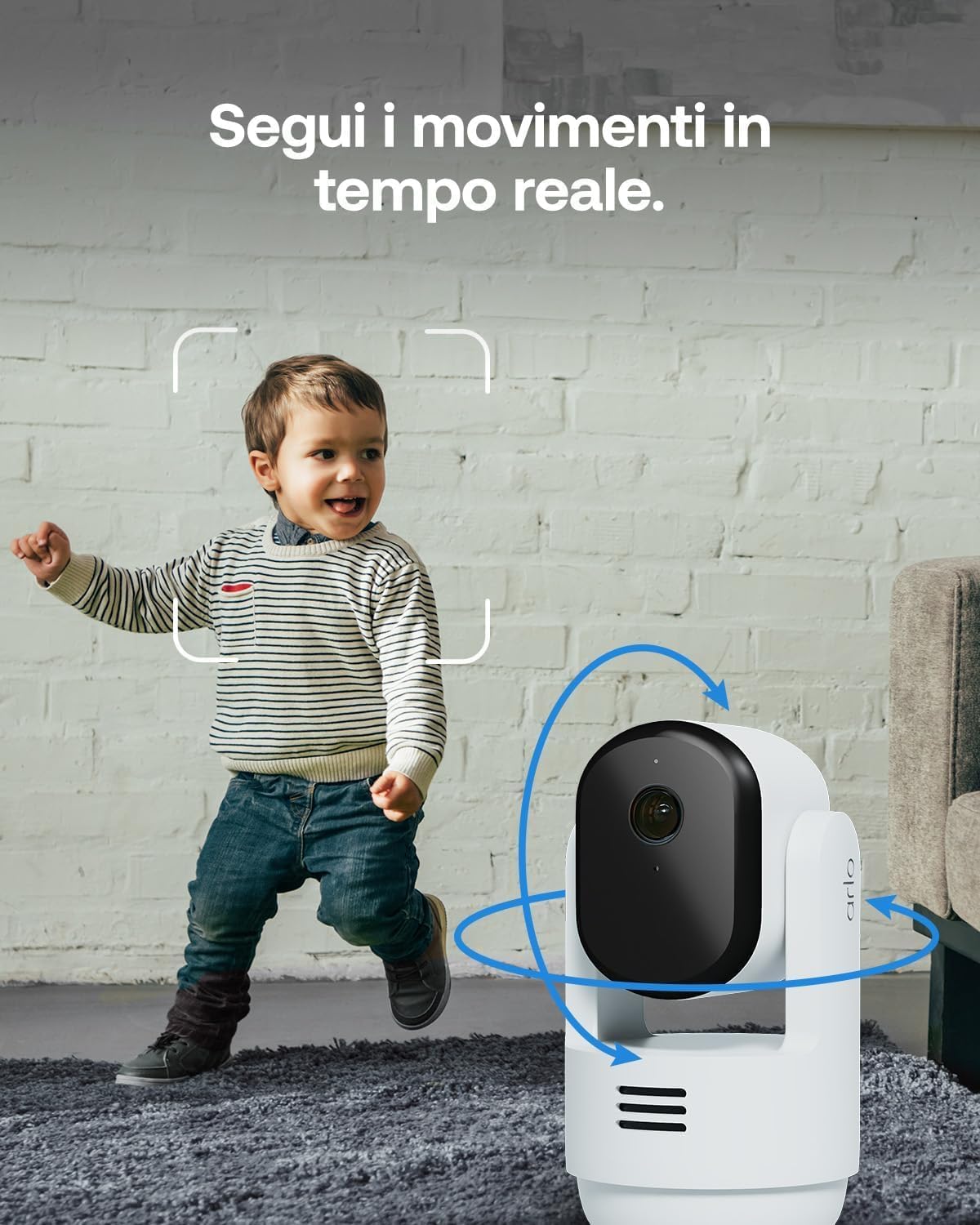 Thumbnail 6 de Arlo Essential 3 Indoor 2K PTZ: Telecamera di Sorveglianza WiFi Interno