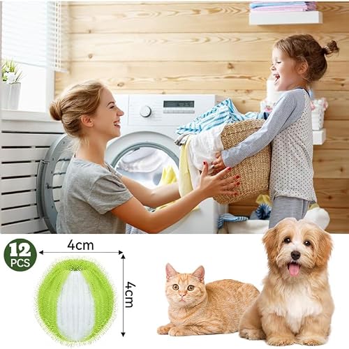 Detalle de Atrapa Pelos Lavadora XIHUAN 12PCS Reutilizables: elimina pelos de mascotas y pelusas de forma sencilla