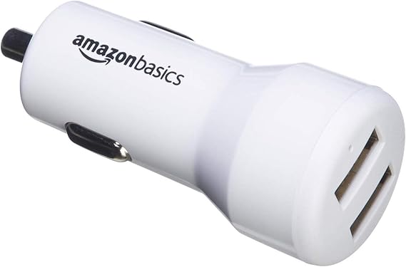 Amazon Basics Cargador de coche USB 2 puertos 🚗