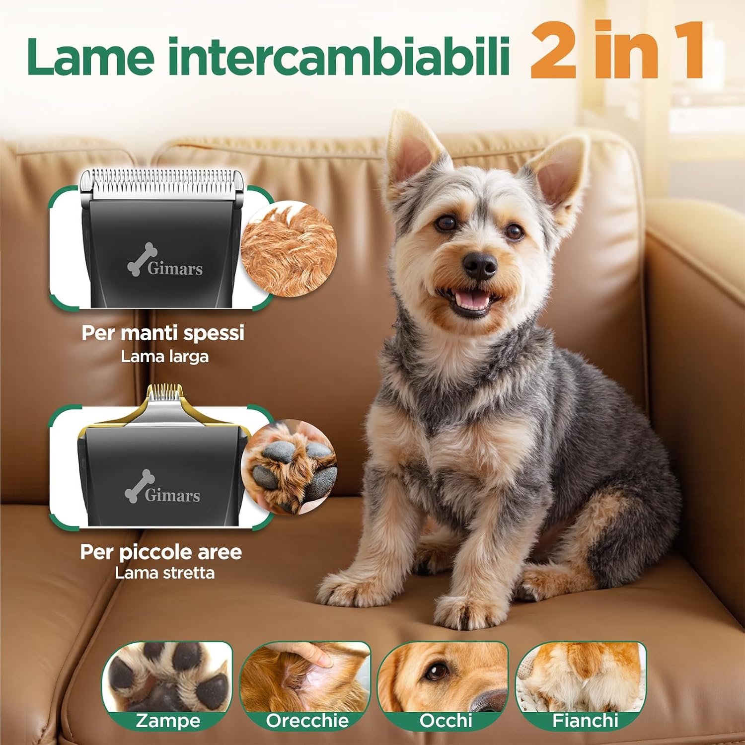Thumbnail 1 de Gimars 4-in-1 Tosatrice Silenziosa per Cani Professionale – Kit di Toelettatura Tutto-in-uno