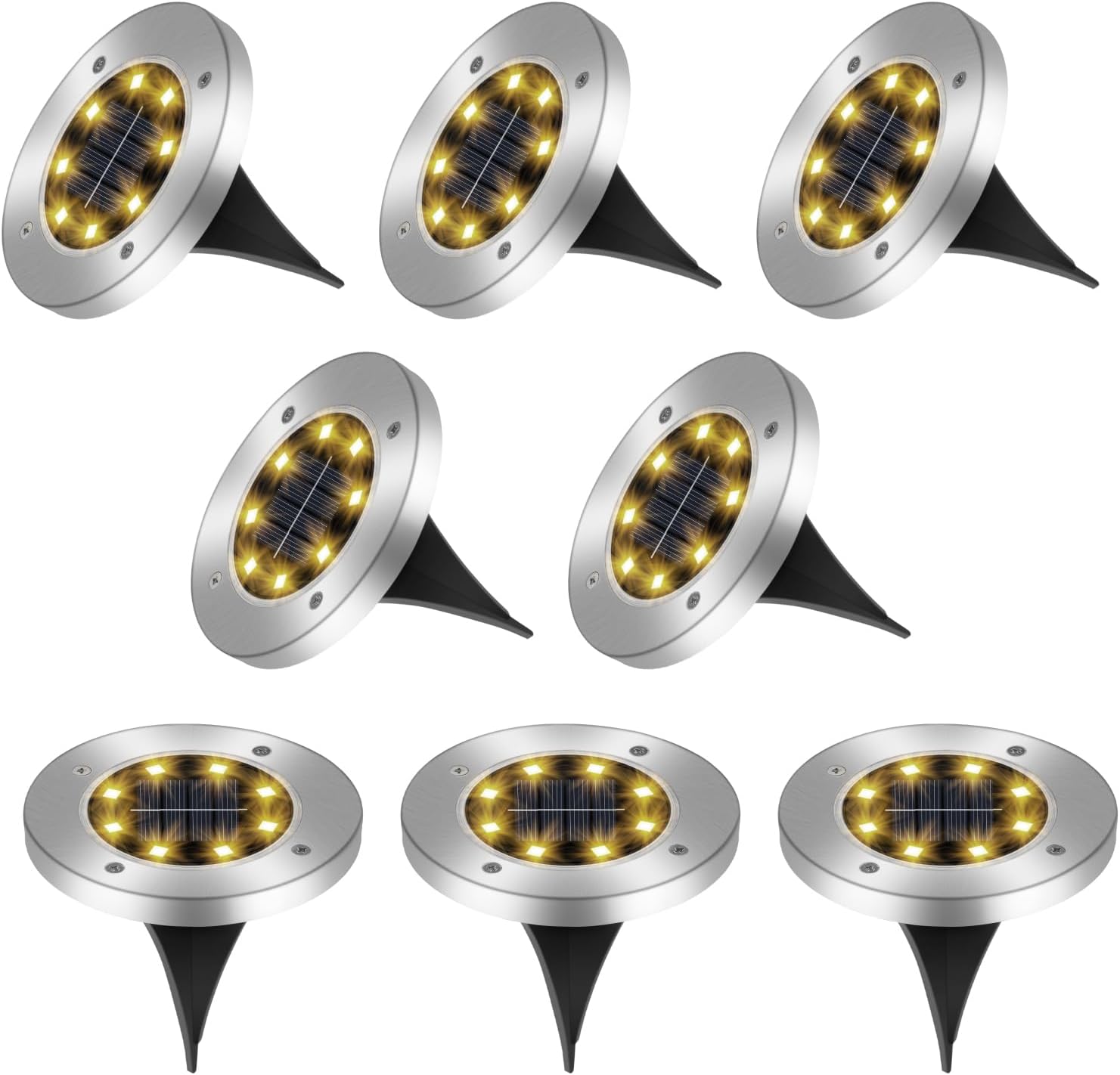 Detalle de Luces Solares para el Suelo 8 paquetes