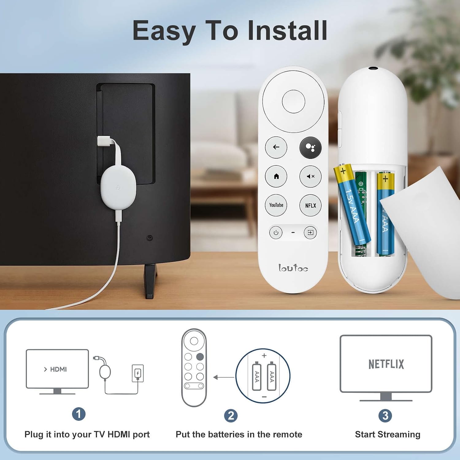 Detalle 2 de Replacement Chromecast Remote for Google TV 4K