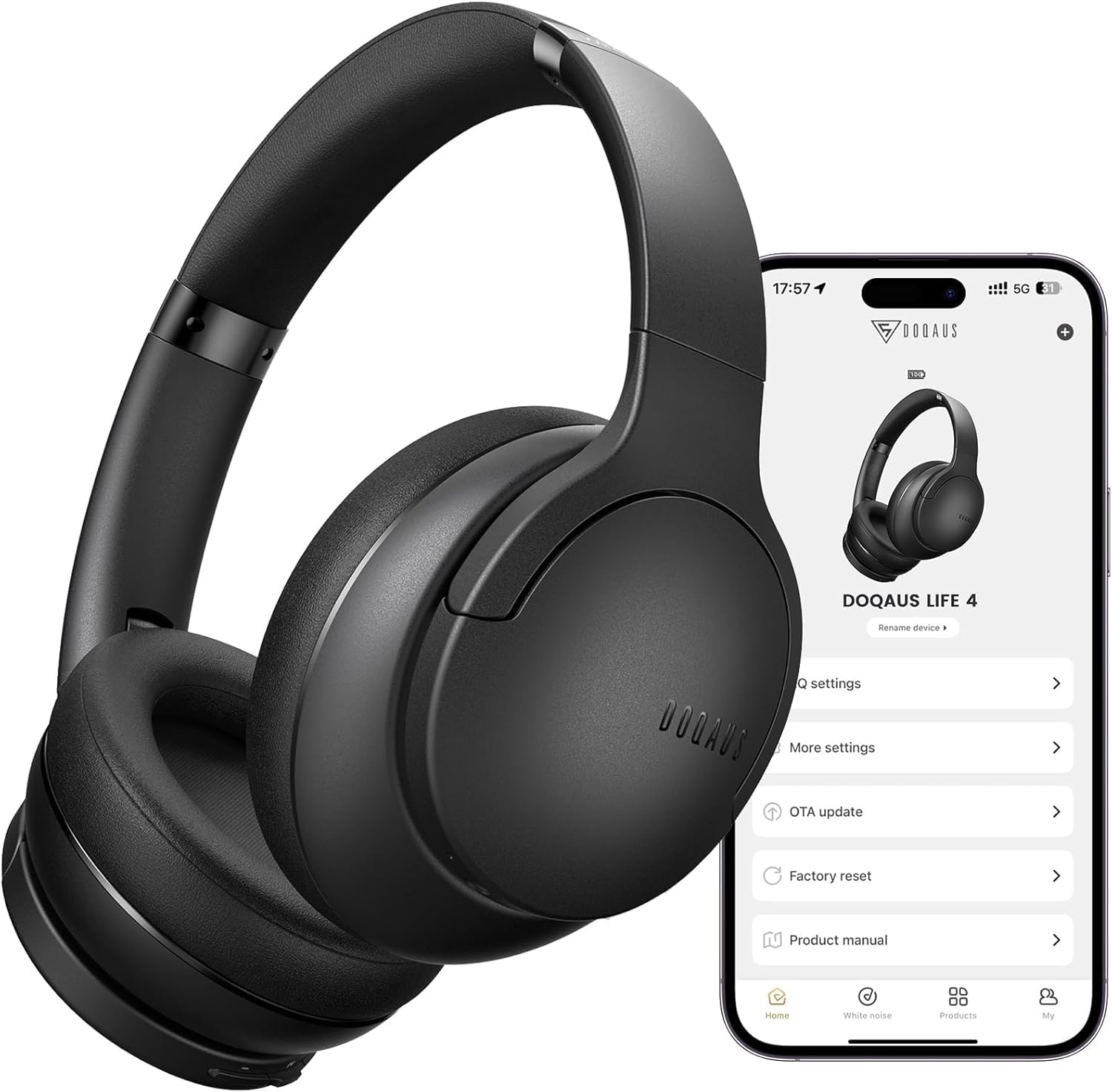 Detalle de DOQAUS LIFE 4 Bluetooth Kopfhörer 90 Std