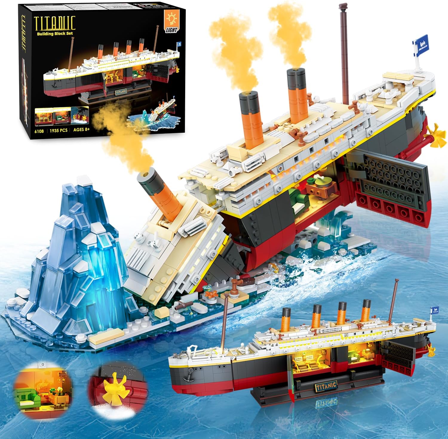 Detalle de PLAXSOON Titanic 2 in 1 Building Set 1935 pcs