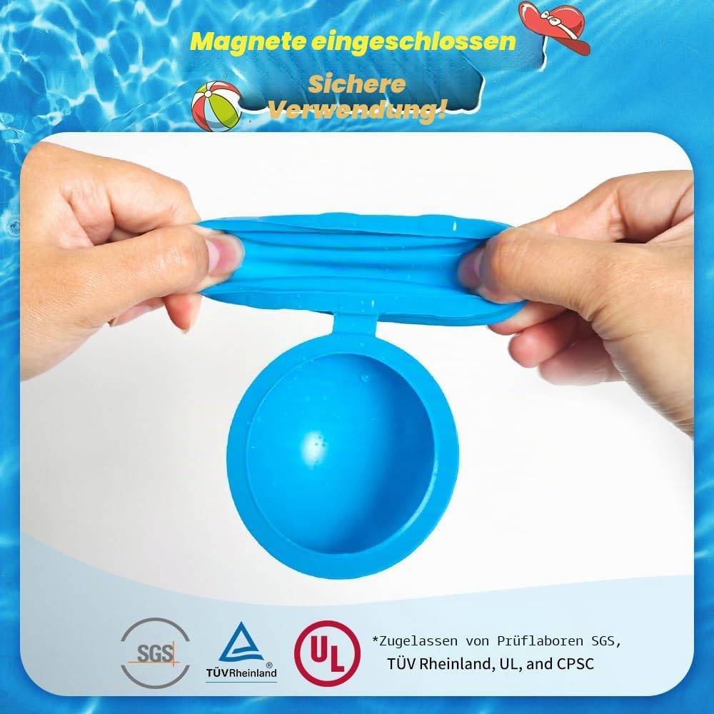Detalle de Wasserbomben Wiederverwendbar aus Silikon – magnetische Selbstverschluss-Wasserbomben, 8 Stück