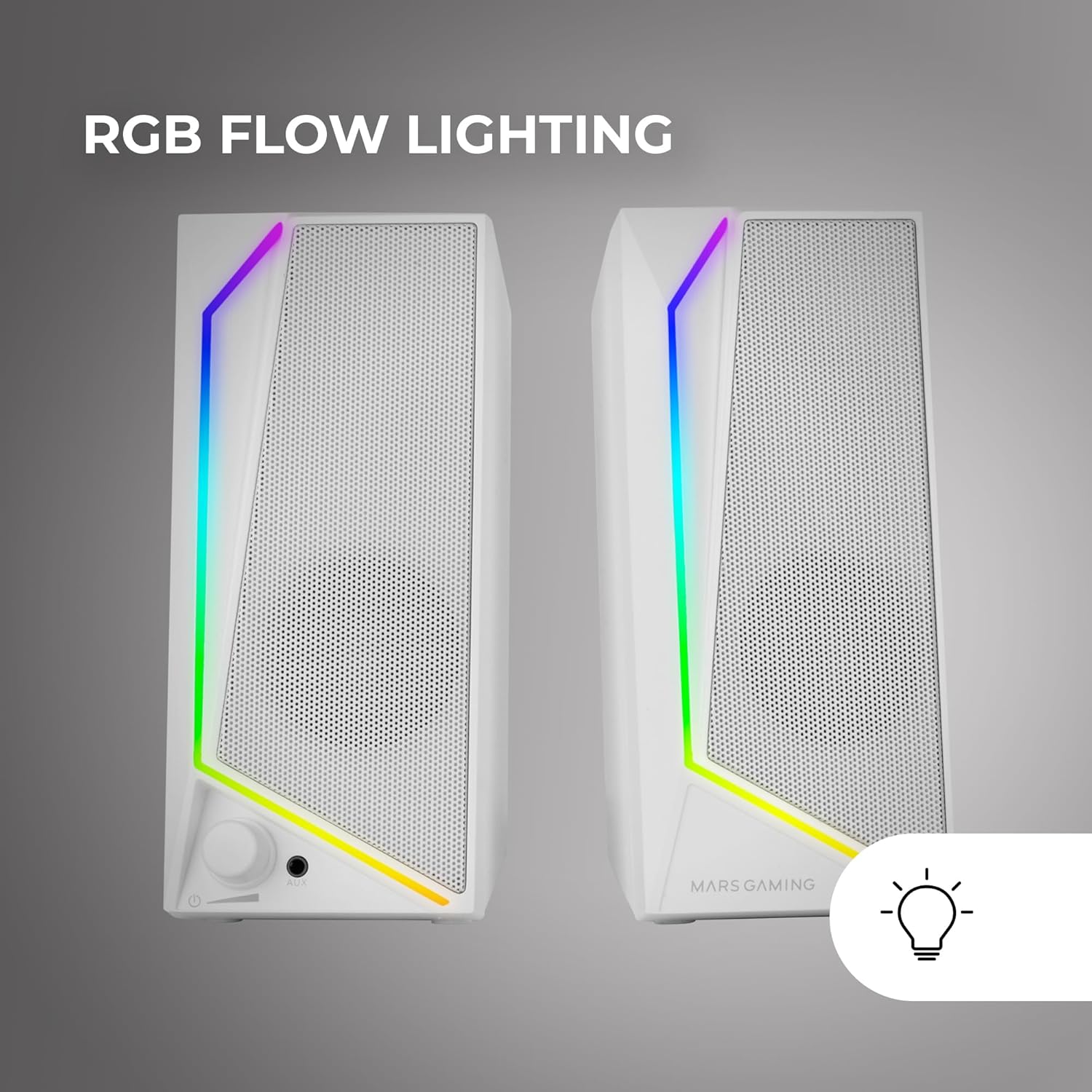 Thumbnail 2 de Mars Gaming MS72 : haut-parleurs gaming compacts 15W avec RGB Flow et connexion USB/Jack 3,5 mm