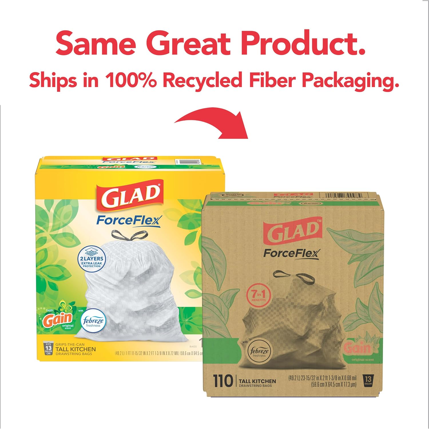 Detalle 2 de Glad ForceFlex Tall Trash Bags 13 Gal