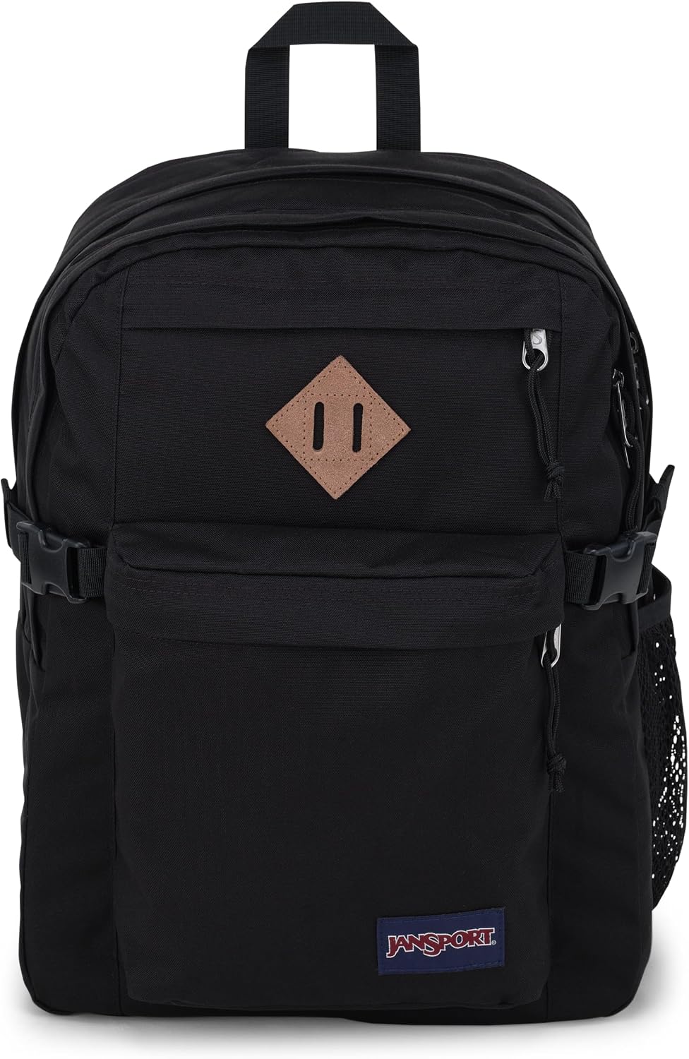 Detalle de JanSport Main Campus Backpack: 15-Inch Laptop, Dual Bottle Pockets, Black