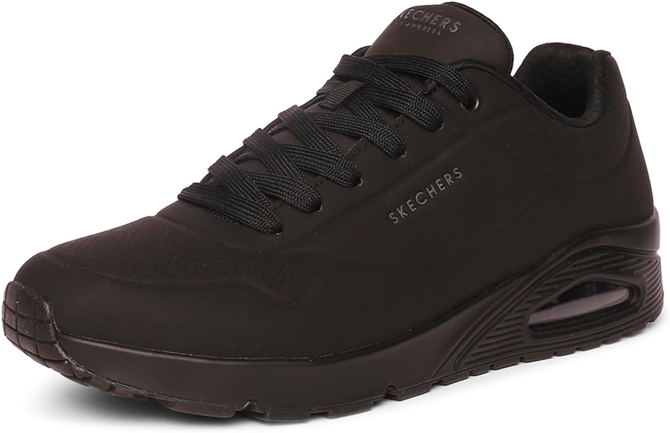 Thumbnail 6 de Skechers Herren Uno Stand On Air Turnschuhe – Schwarz Durabuck/Trim, Größe 43 EU
