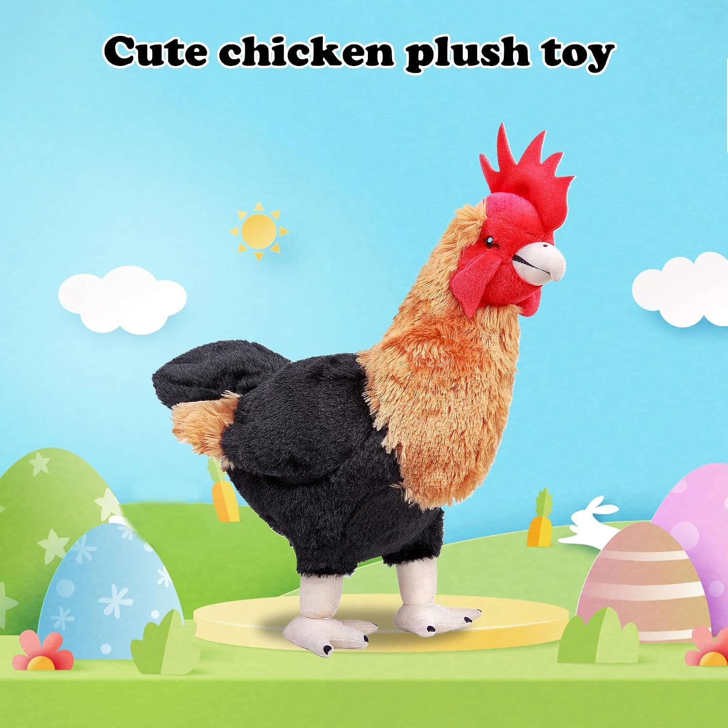 Thumbnail 1 de Lilizzhoumax 12-inch Brown Cuddy Hen Chicken Plush Toy