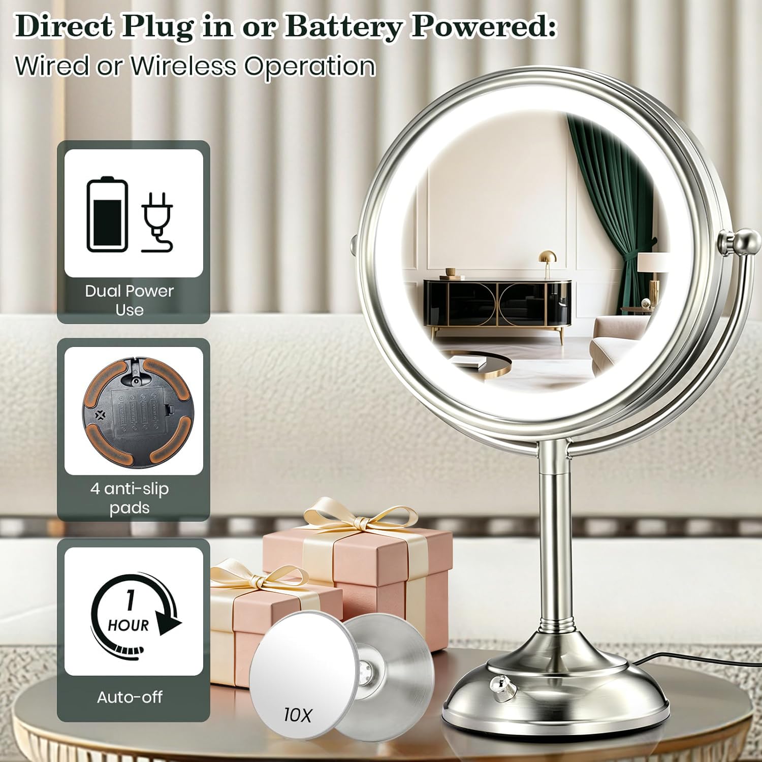 Thumbnail 4 de VESAUR 11.8" Lighted Makeup Mirror with 96 LEDs