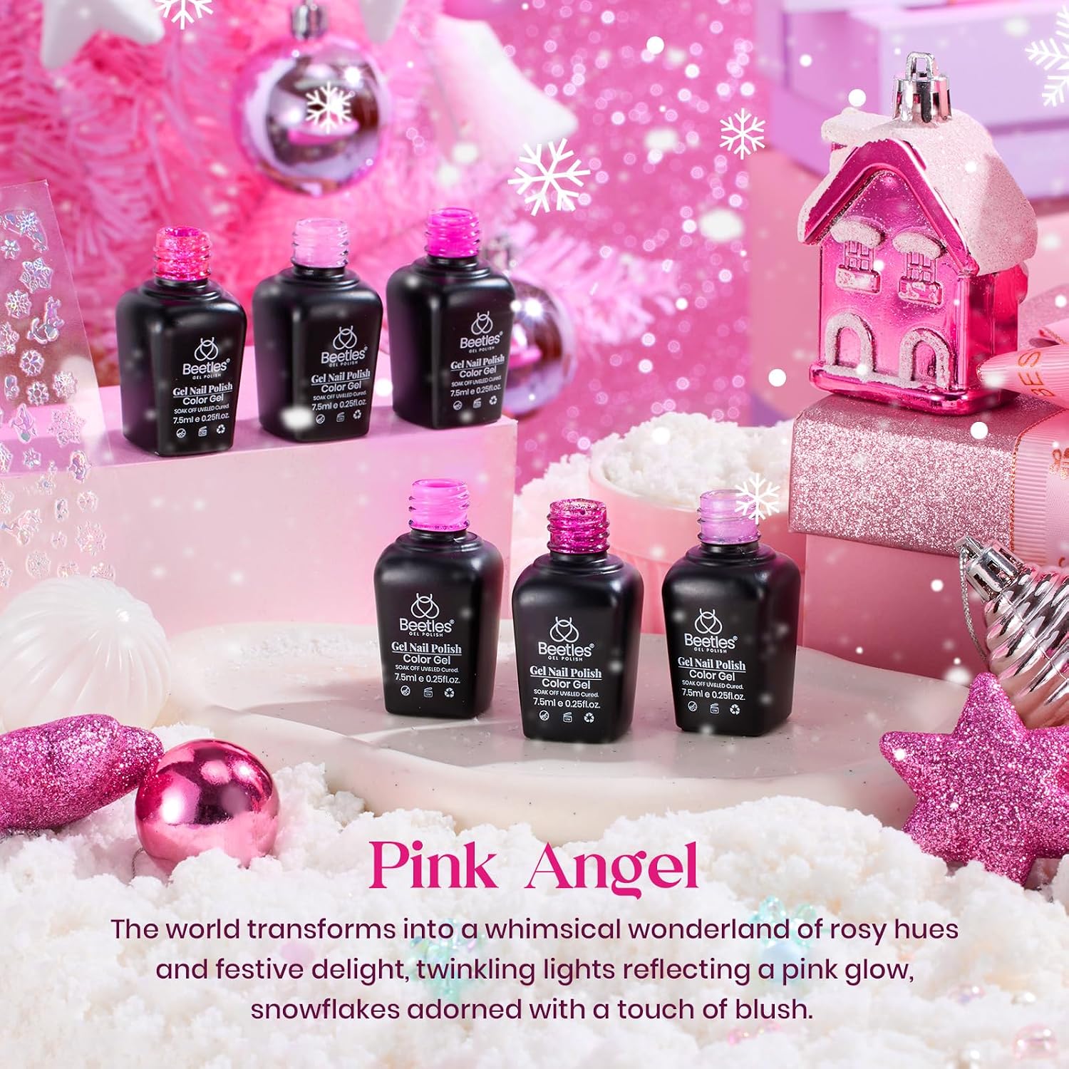 Thumbnail 1 de Beetles Pink Angel Gel Polish 6 Colors 💅