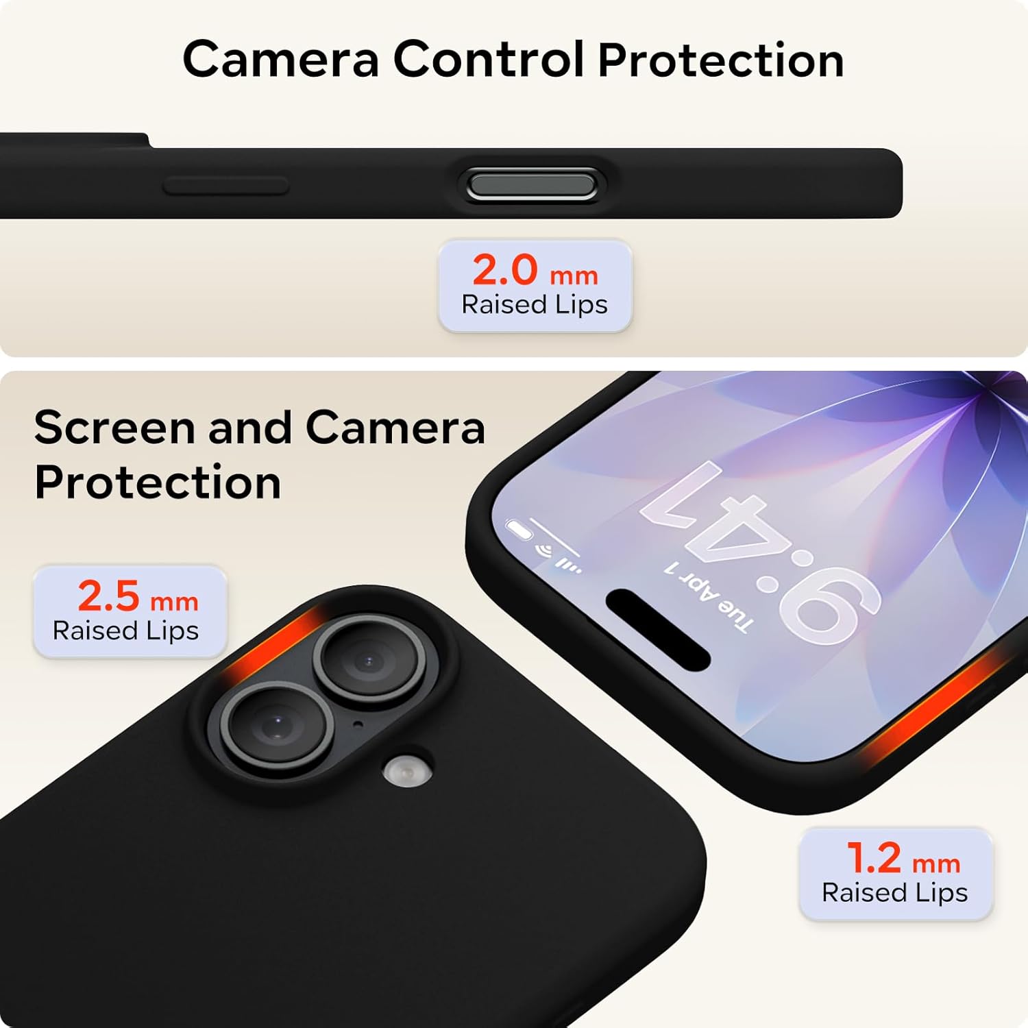 Thumbnail 5 de ACRONIX Slim Liquid Silicone Case for iPhone 17 (6.3") – Black