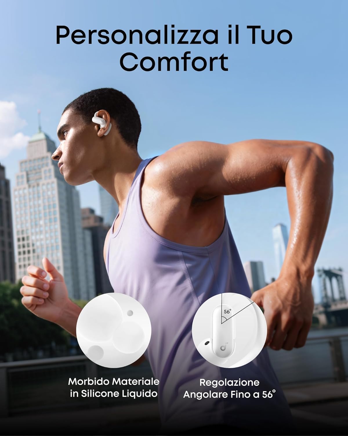 Thumbnail 2 de Soundcore AeroFit 2 Pro by Anker: auricolari open-ear con ANC, ganci regolabili e ricarica wireless