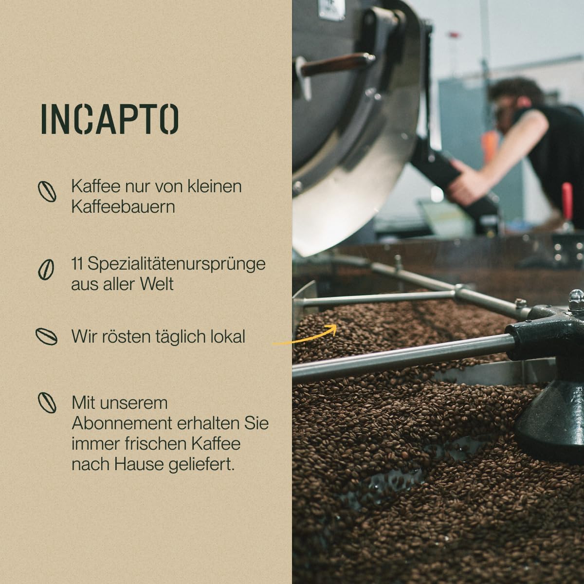 Thumbnail 4 de Incapto Spezialitäten-Kaffeebohnen Single-Origin Kolumbien (Espresso, 100% Arabica) – Plantage Huila, 1 kg