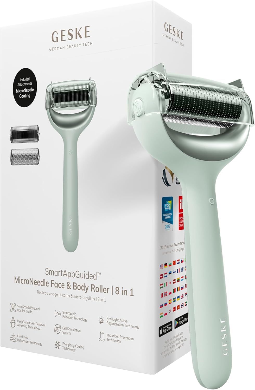 GESKE Roller viso e corpo microaghi 8 in 1