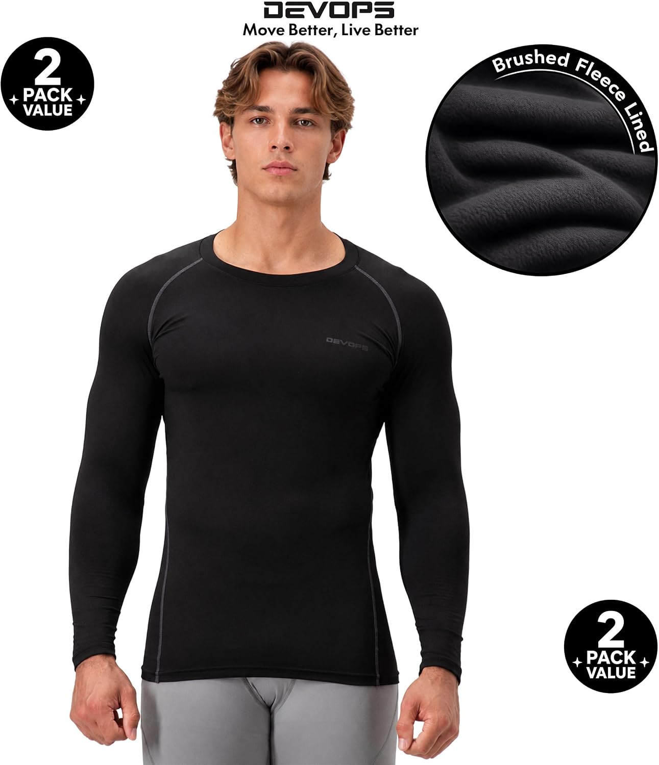Thumbnail 4 de DEVOPS 2-Pack Thermal Compression Shirt