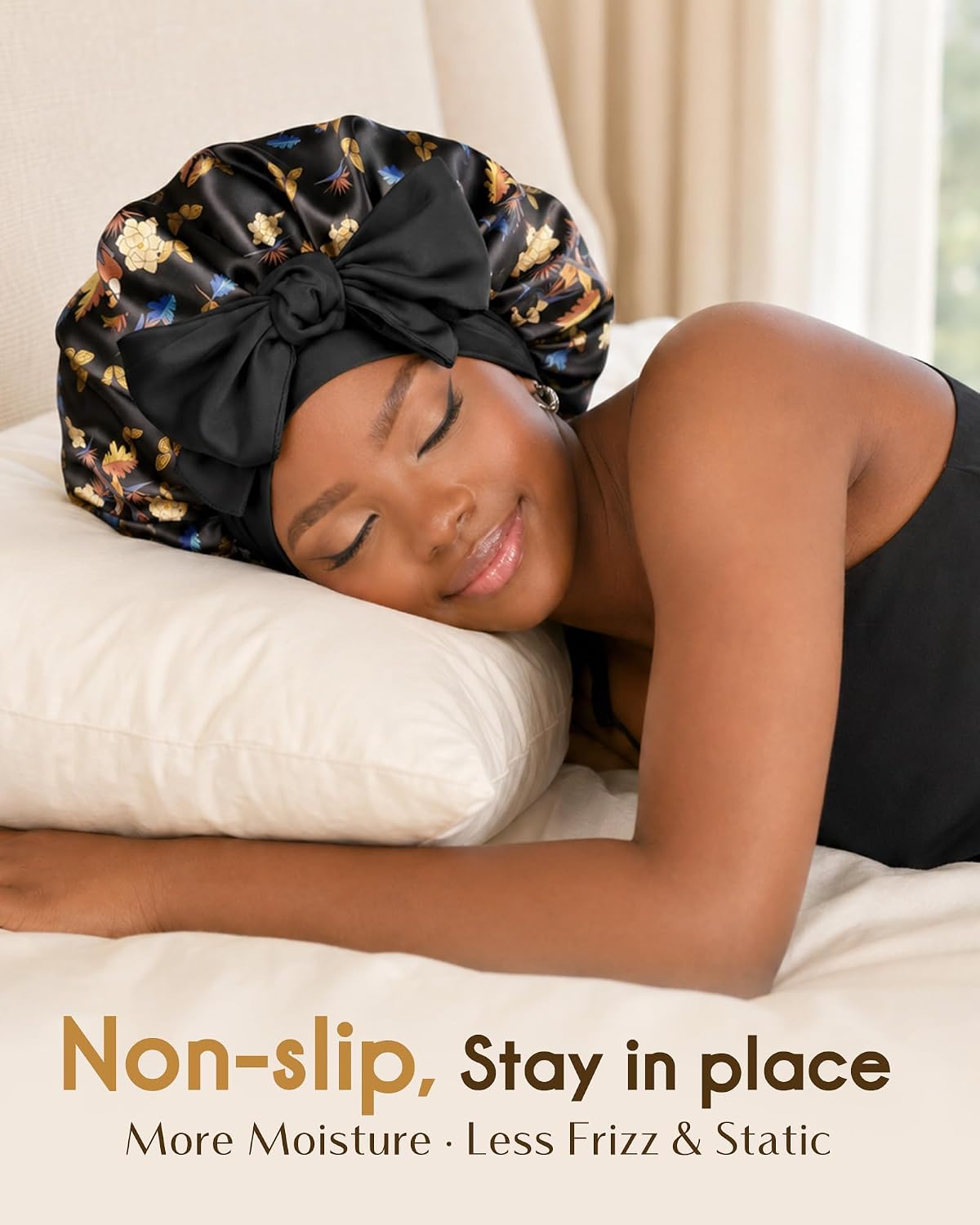 Thumbnail 2 de YANIBEST Adjustable Silk Bonnet for Sleeping Women: Double Layer Satin, Frizz-Prevention Night Cap