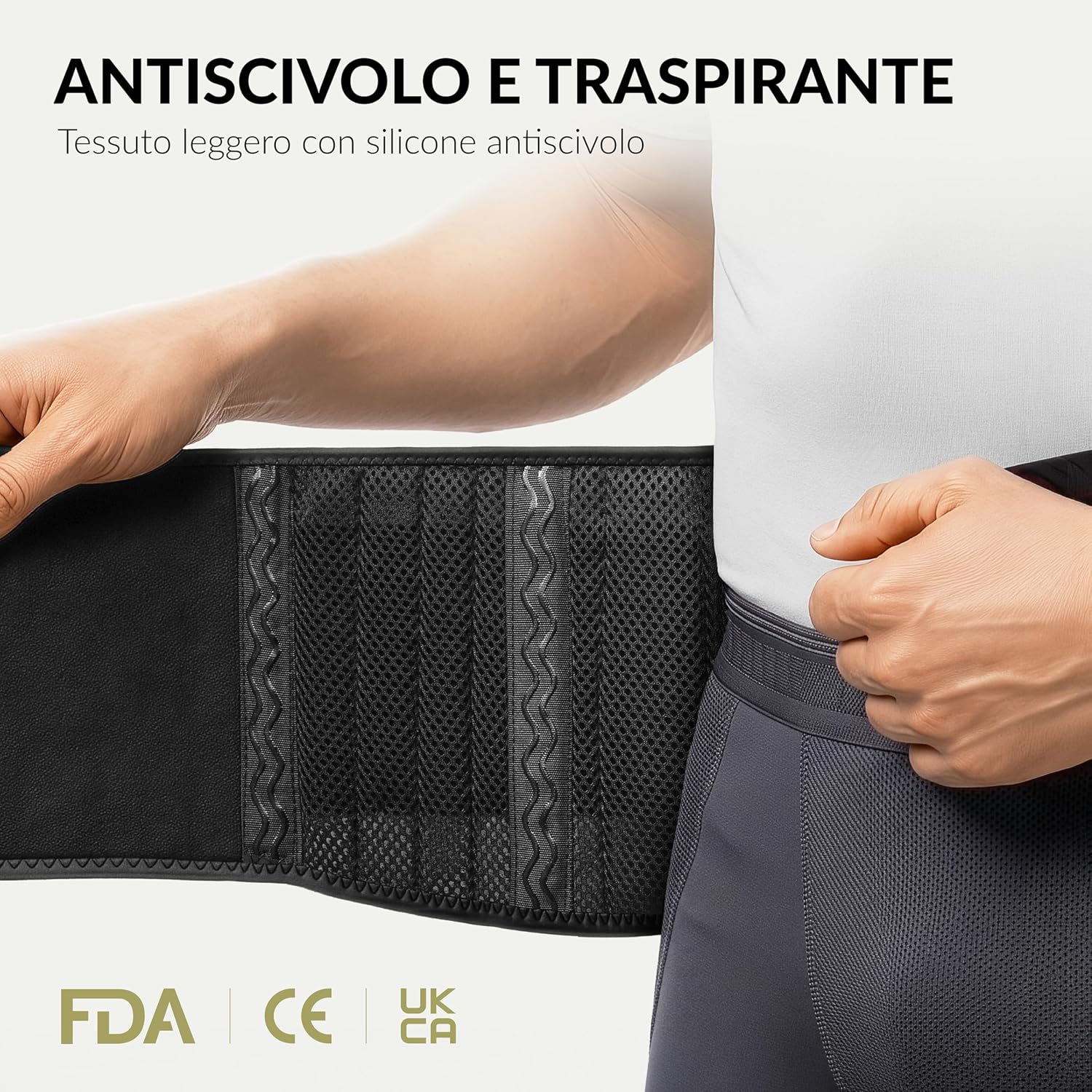 Thumbnail 3 de BraceUP Fascia Lombare con doppia regolazione e 8 stecche – tutore ortopedico lombare L/XL (90-110 cm)