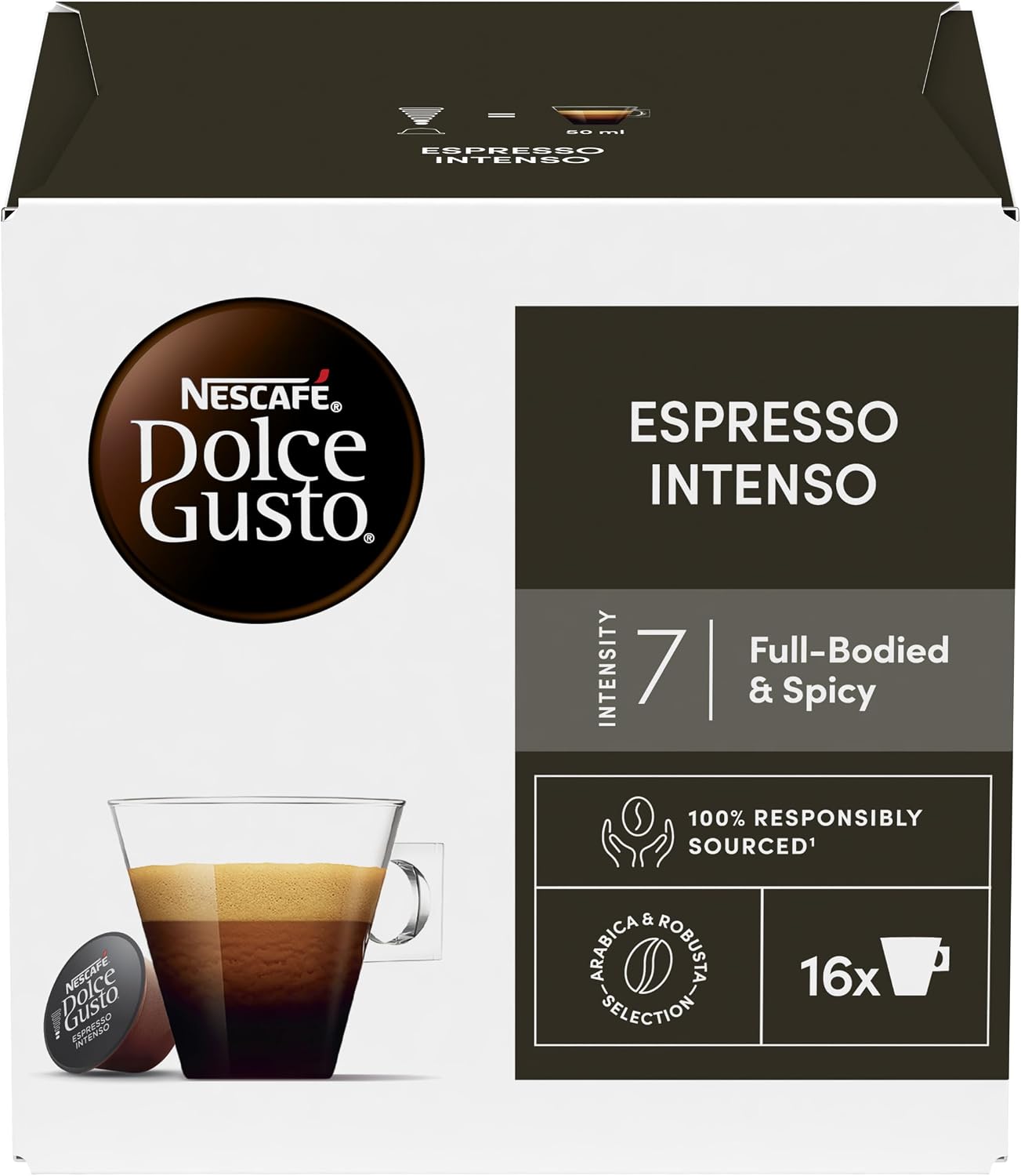 Detalle 2 de NESCAFÉ Dolce Gusto Espresso Intenso Caffè – 96 capsule, 6 confezioni da 16 (compatibili Dolce Gusto)