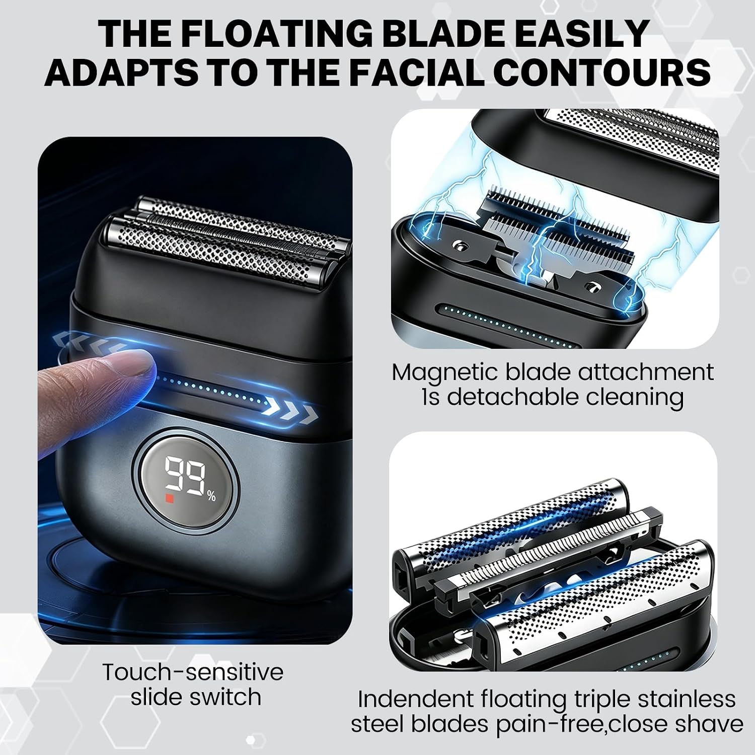 Thumbnail 2 de Foil Shaver for Men with USB-C Recharge, 8000RPM Motor, and IPX6 Wet & Dry