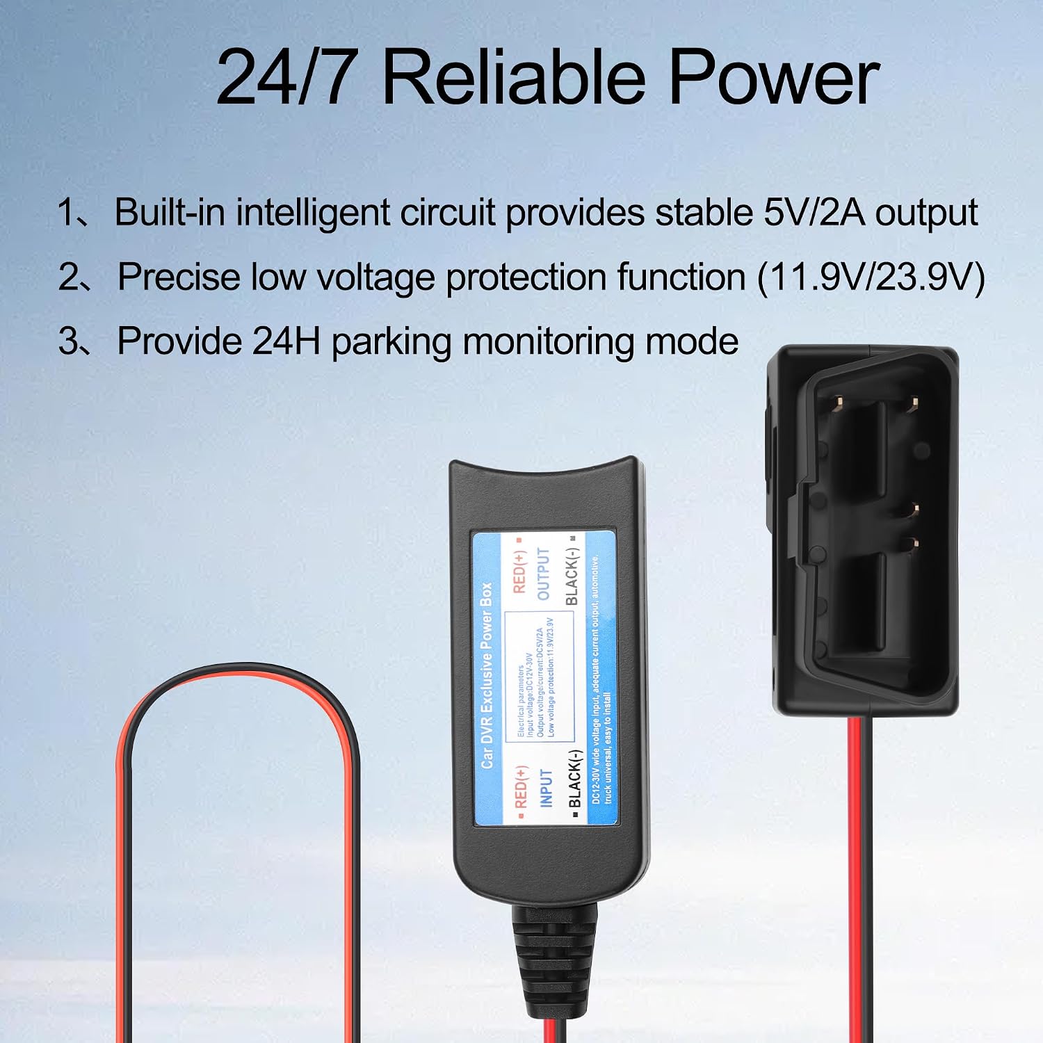 Thumbnail 4 de TIENFOKOTA OBD2 Power Cable for Dash Camera – 12-30V to 5V/2A, 5ft USB-A Output
