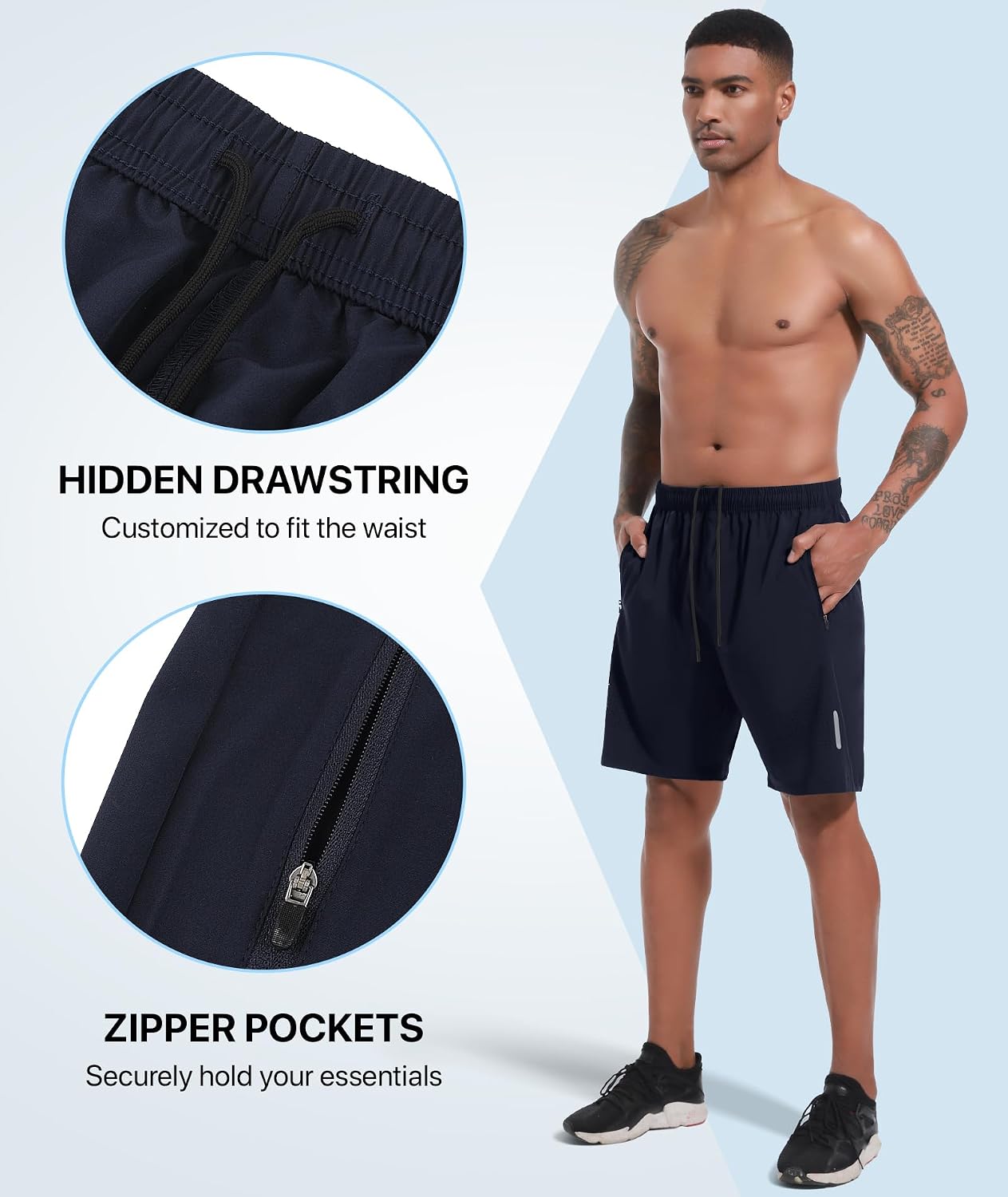 Detalle 2 de SIHOHAN Men's Gym Shorts 7 Inch Quick Dry