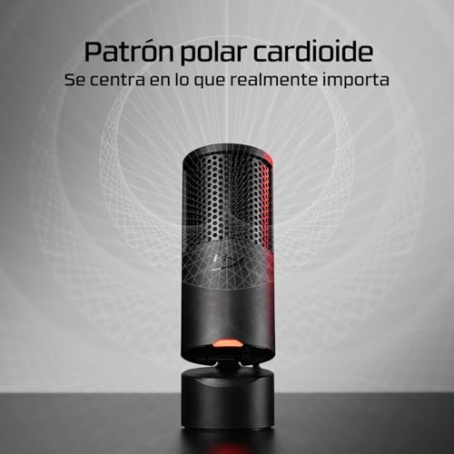 Detalle 2 de HyperX Solocast 2: micrófono USB cardioide para streaming y podcast en negro