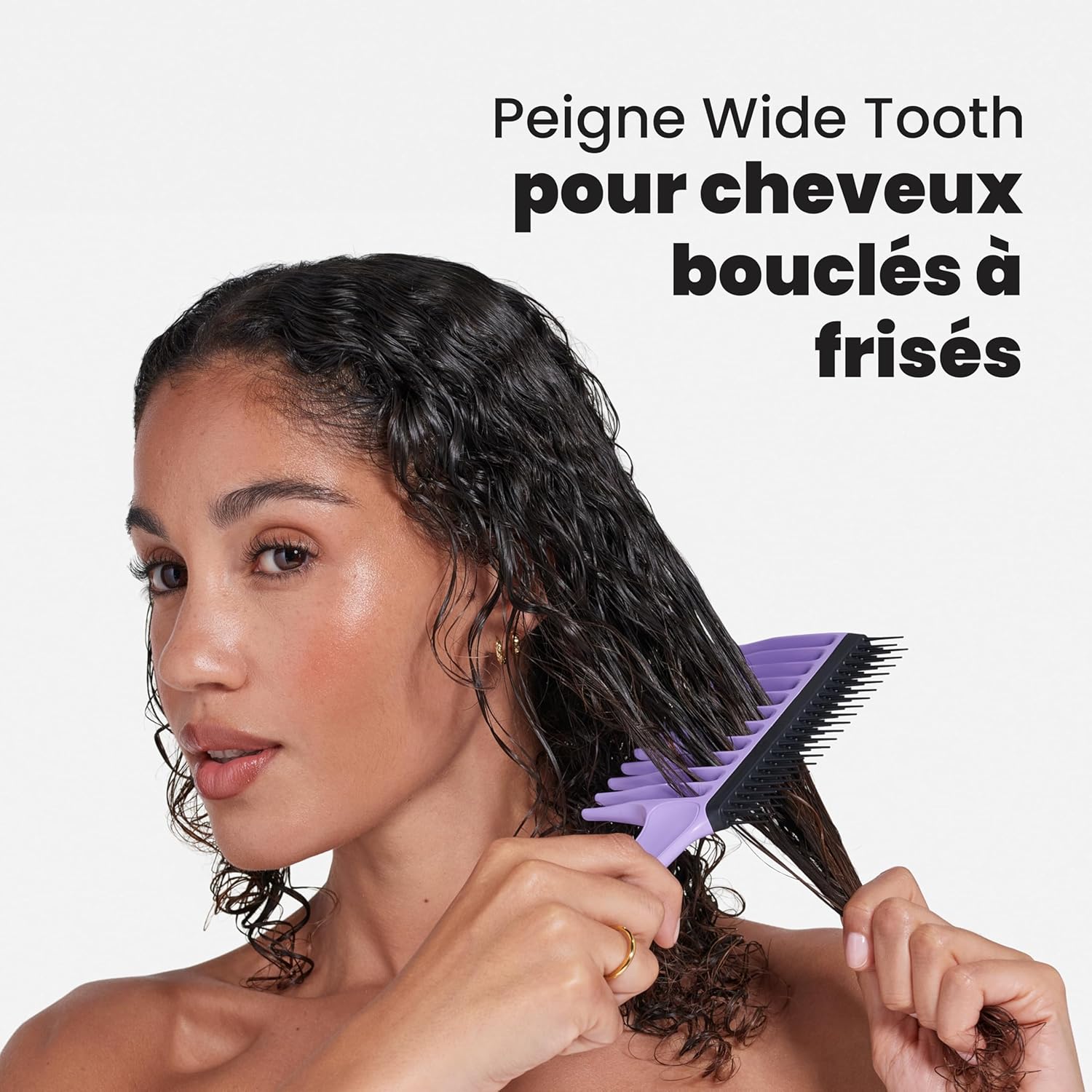 Thumbnail 2 de Tangle Teezer Wide Tooth - Peigne bouclés et frisés 3C-4C, picots longs et courts, lilas et noir