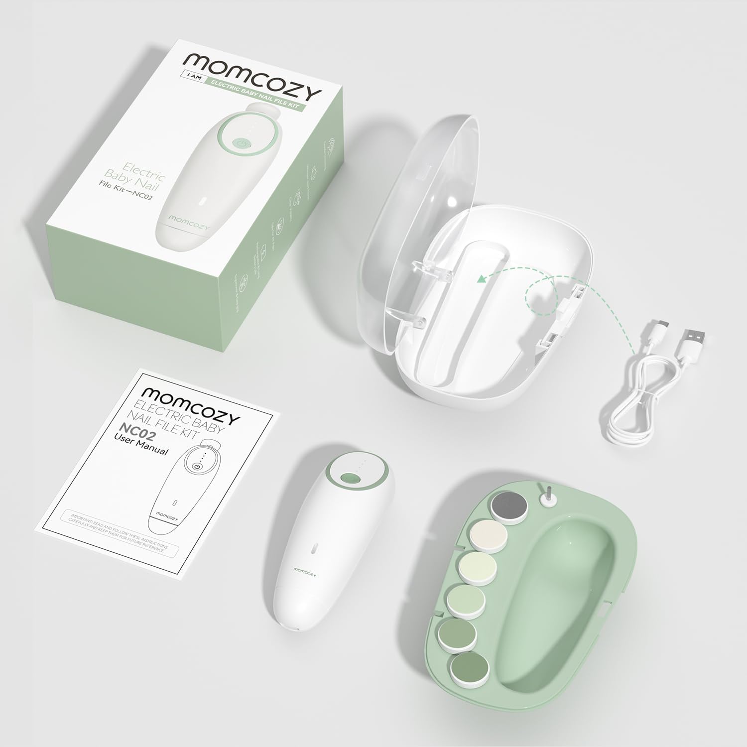 Thumbnail 6 de Momcozy Baby Nail File Electric 360° LED — trimmer for infants