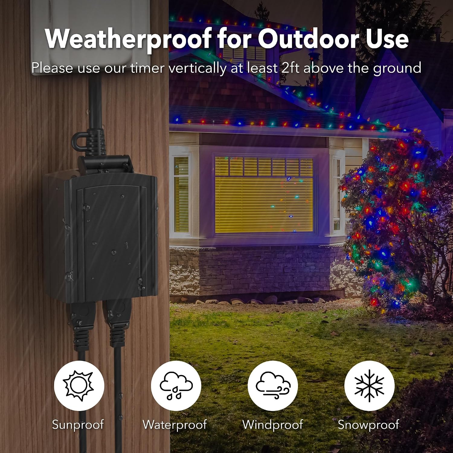 Detalle 1 de BN-LINK Outdoor Timer Outlet 30-Minute Intervals