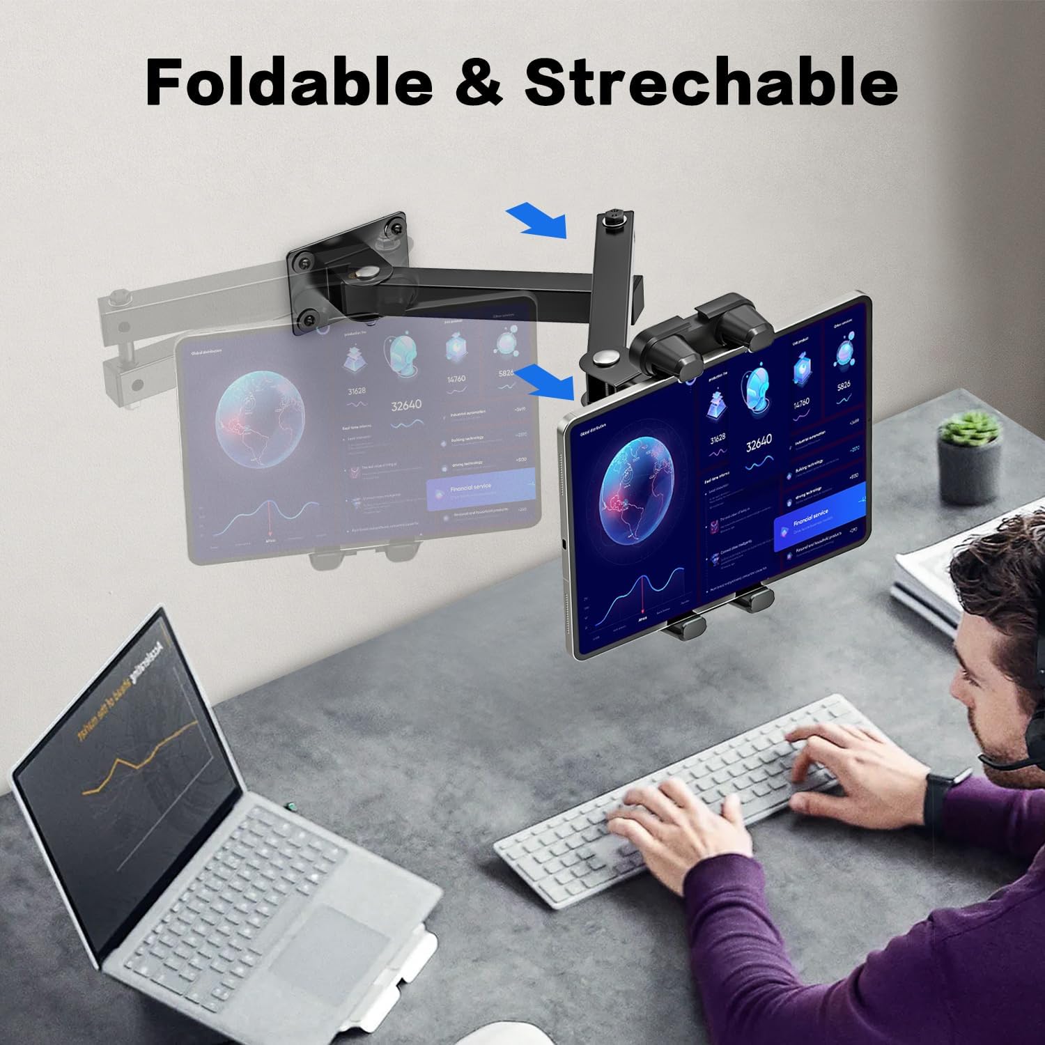 Thumbnail 4 de Nakelulu Tablet Wall Mount Holder 43 cm arm