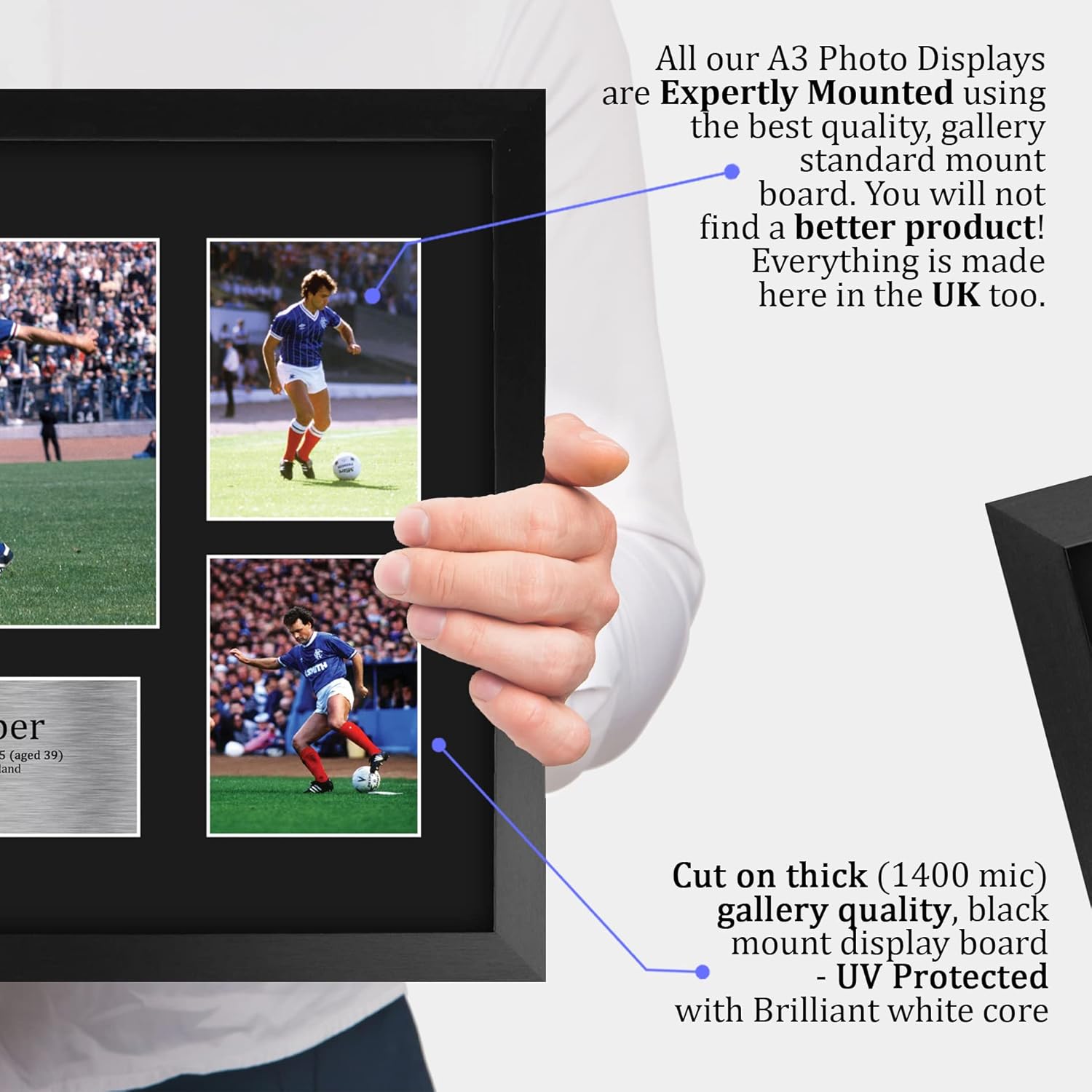 Thumbnail 3 de HWC Trading FR A3 Davie Cooper Rangers framed autograph picture (A3)