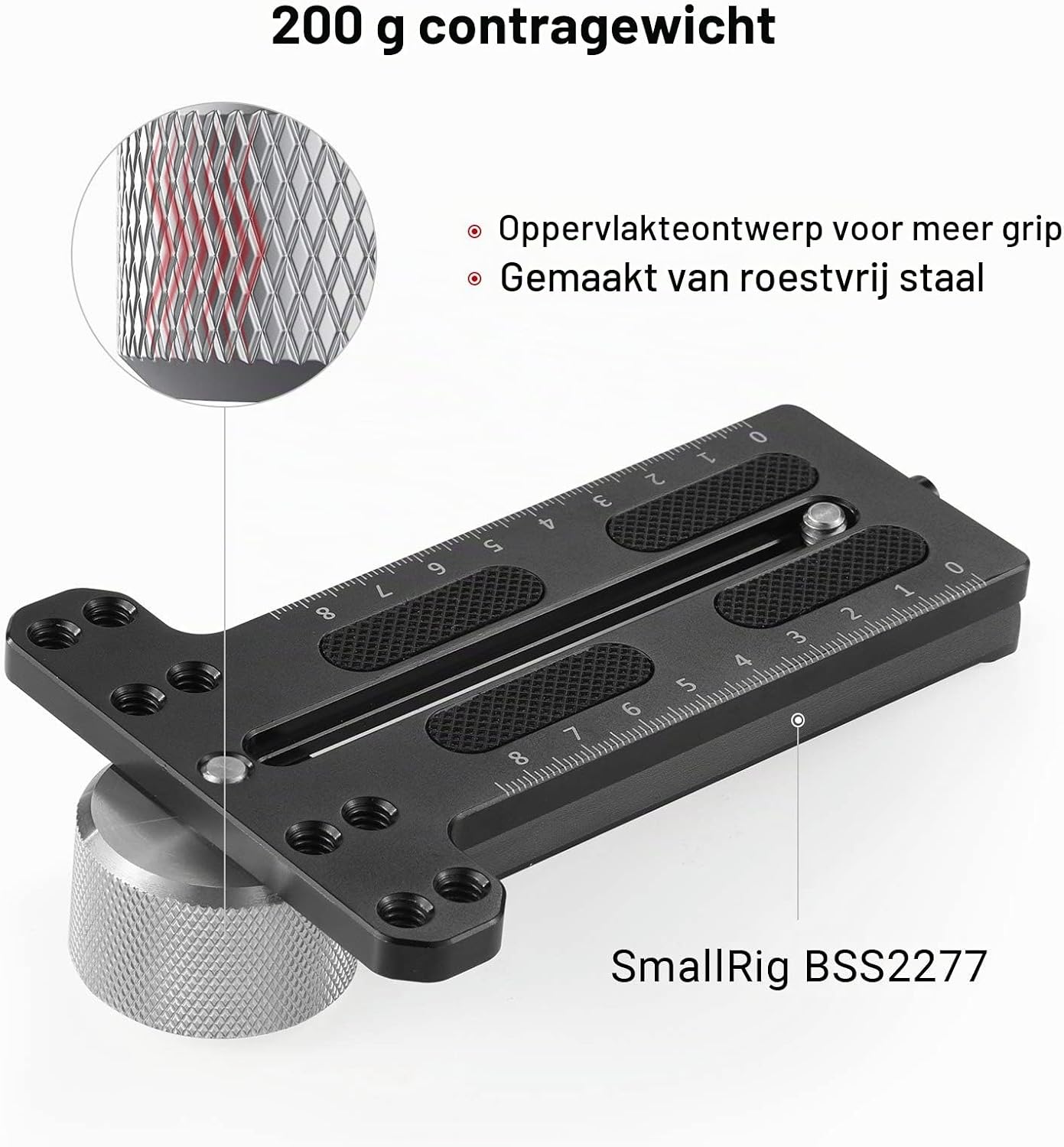 Detalle de SMALLRIG 2285 (AAW2285) contragewicht van 200 g voor gimbals