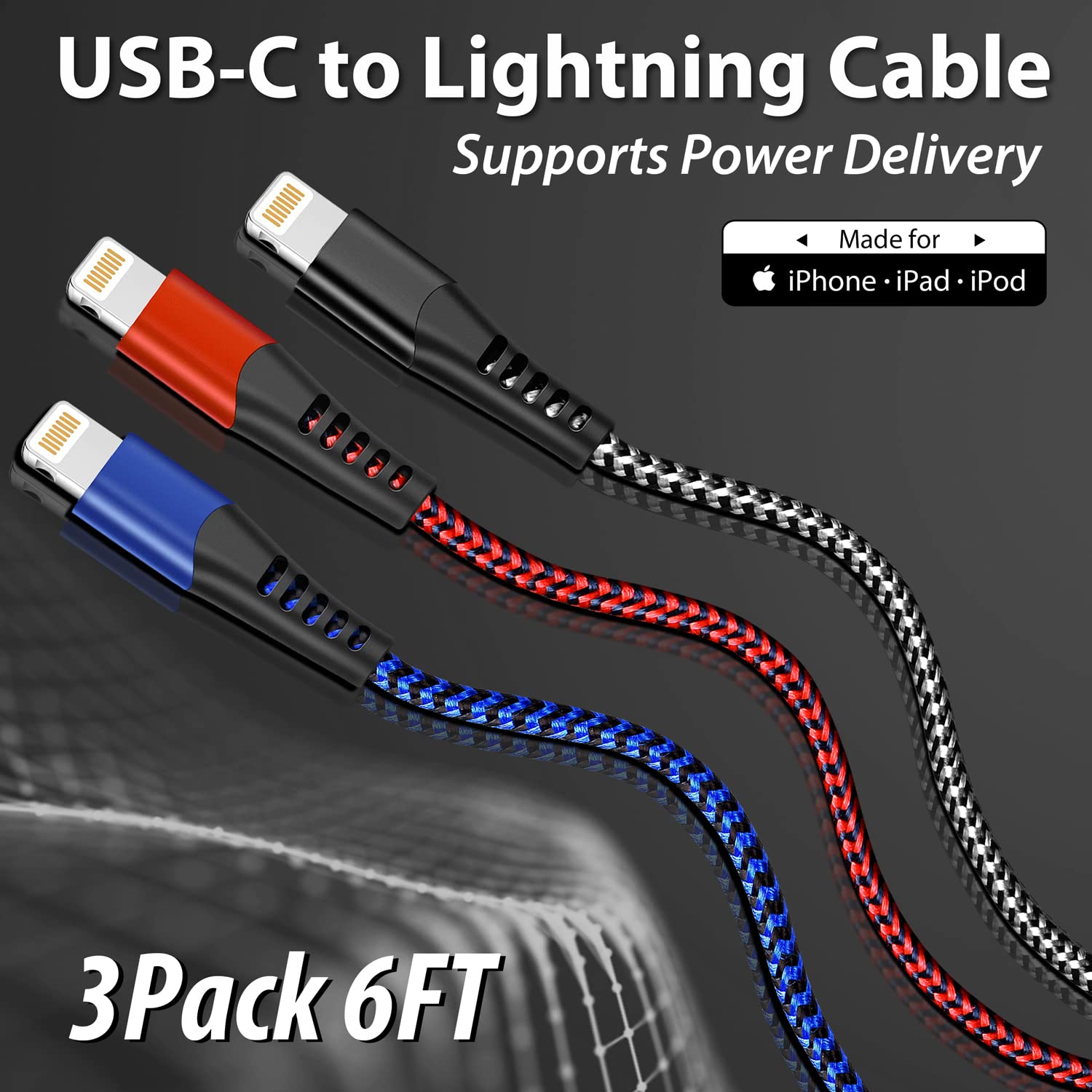 Thumbnail 1 de cugunu USB C to Lightning Cable 6ft — 3 Pack