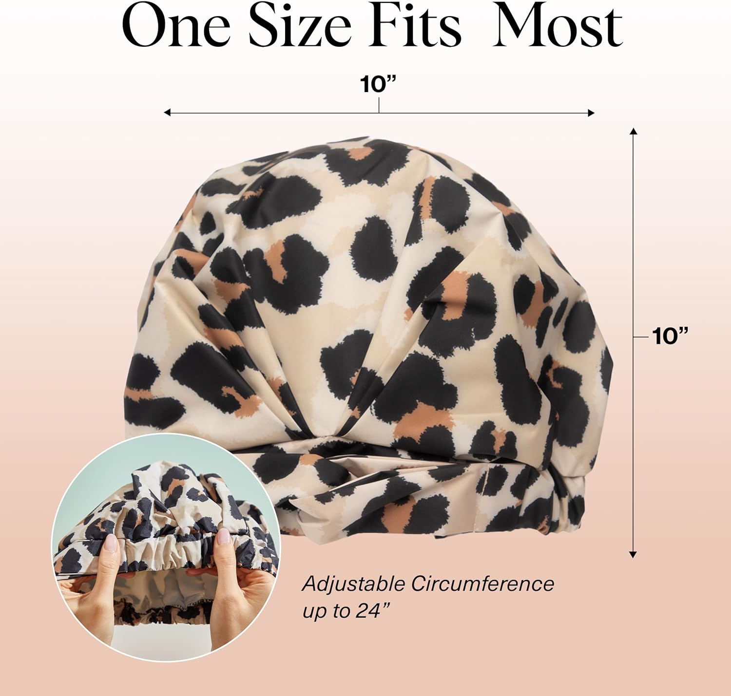 Thumbnail 4 de Kitsch Bonnet de Douche Luxe pour Femmes – Réutilisable, Imperméable et Anti-glisse, Léopard