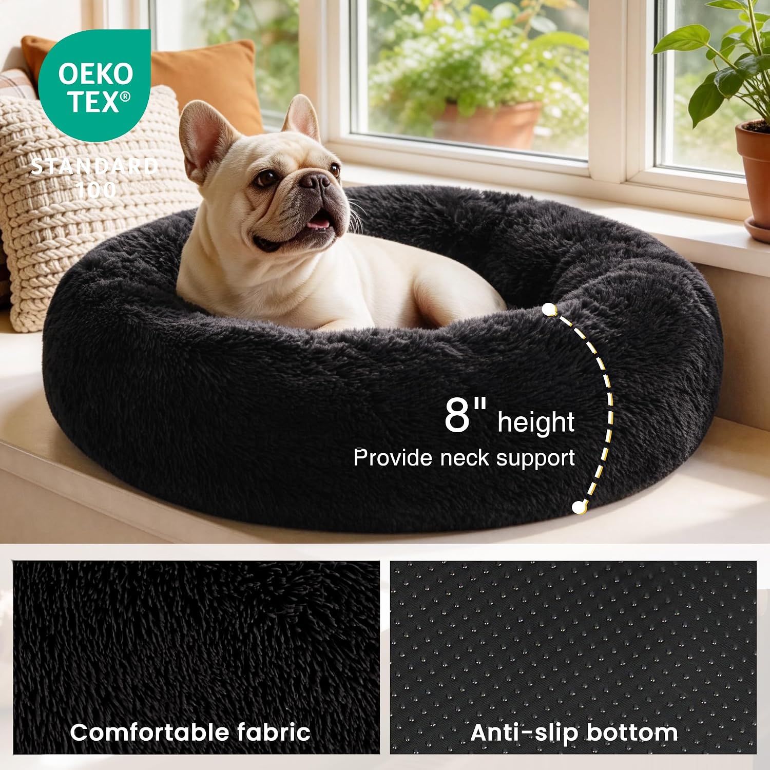 Detalle de Love's cabin NARF5_06354 20-Inch Faux Fur Donut Cat and Dog Bed
